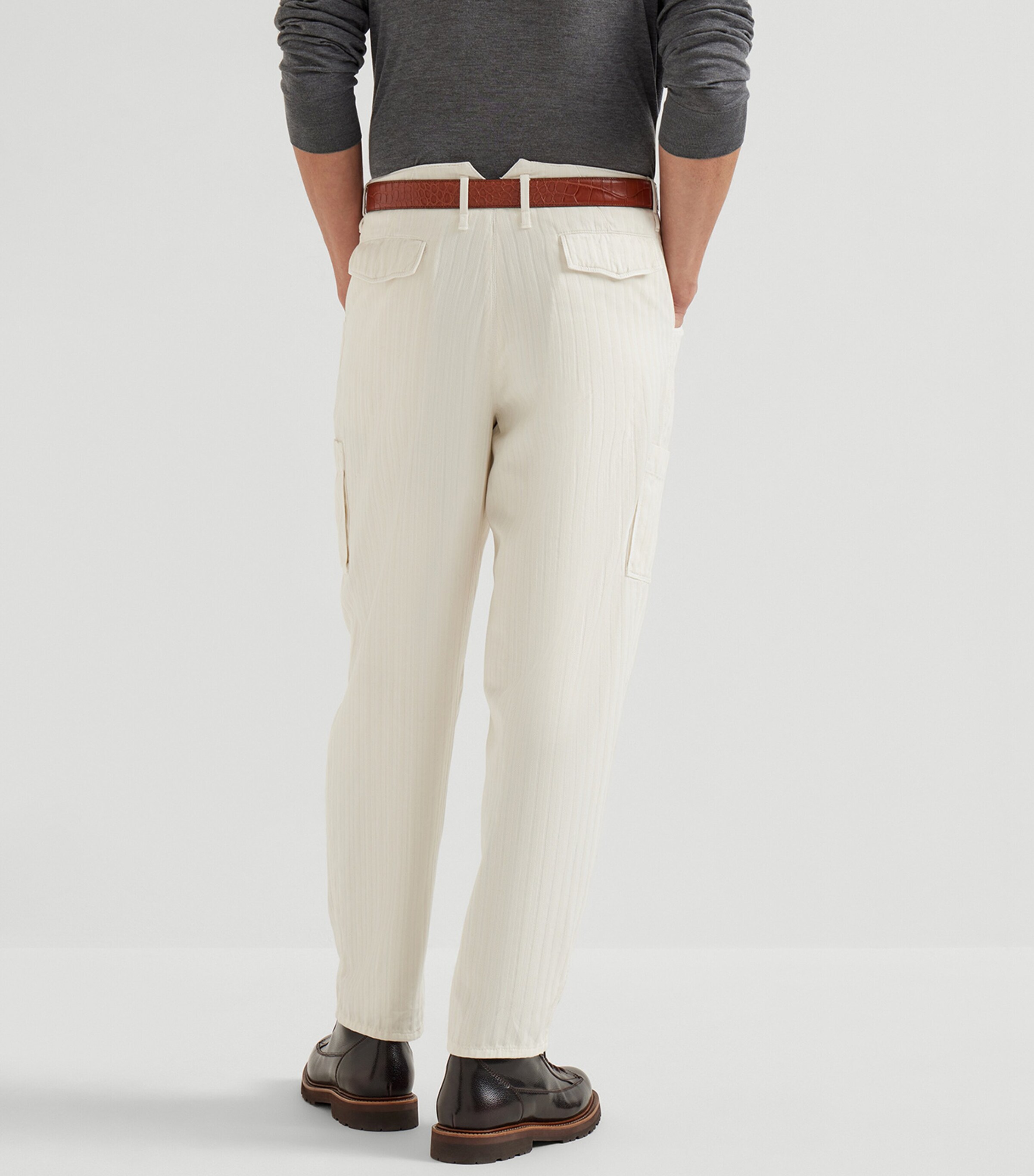 Cotton Cargo Trousers C6007 Image 4