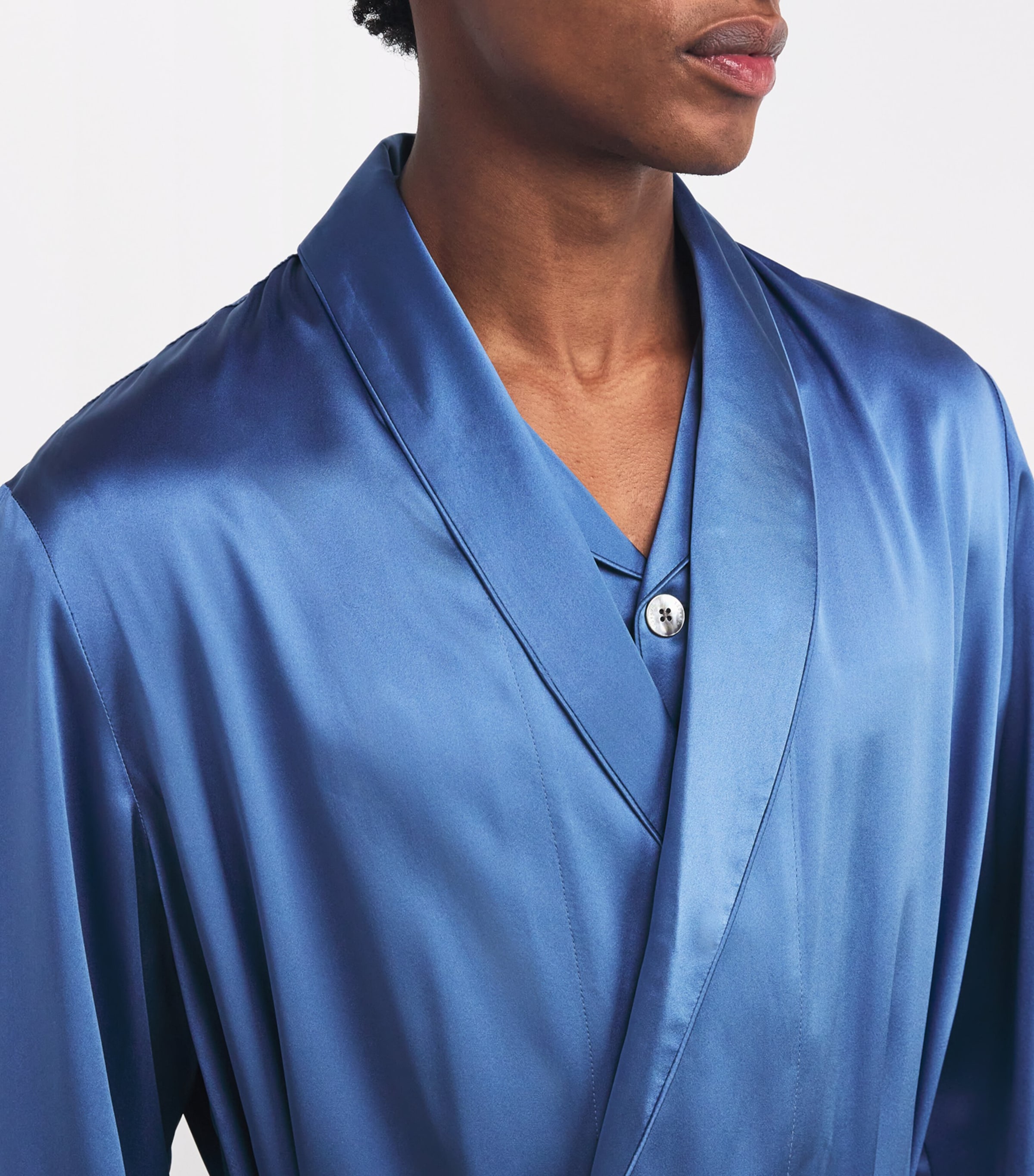 Silk Robe BLUE Image 4