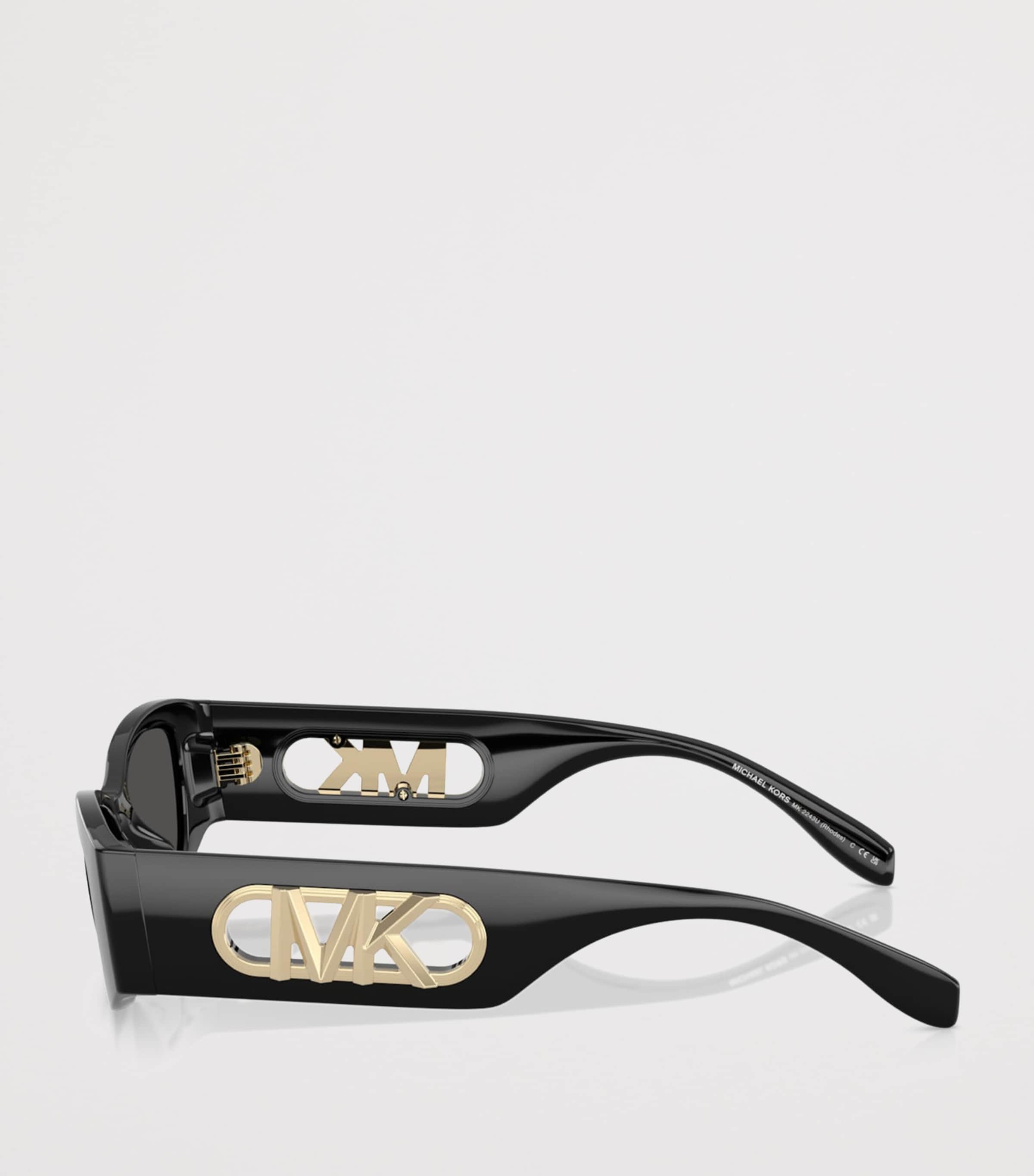 Michael Kors Rhodes Rectangle Sunglasses Black Image 3