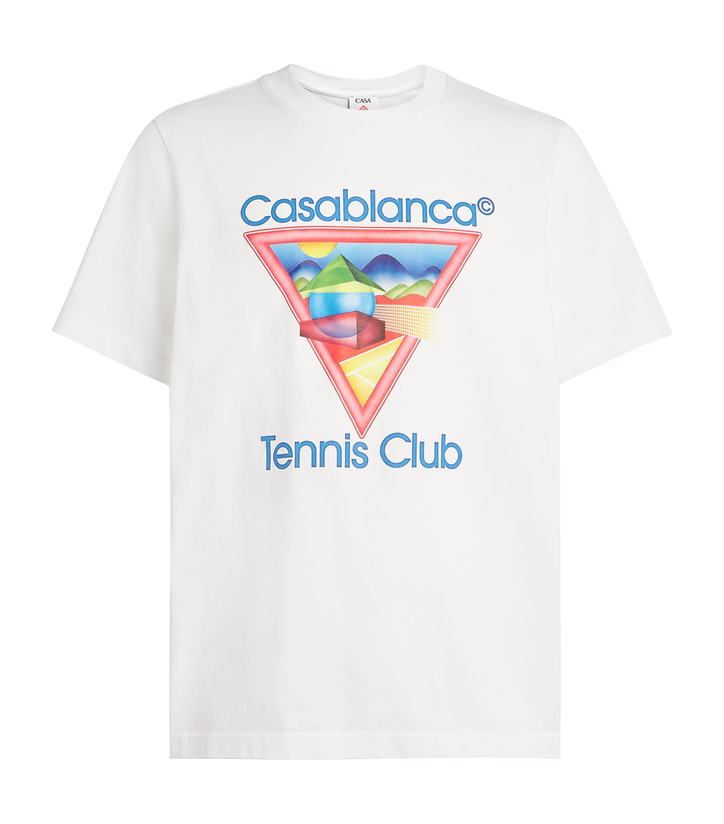 Casablanca White Tennis Club Print T-shirt In White