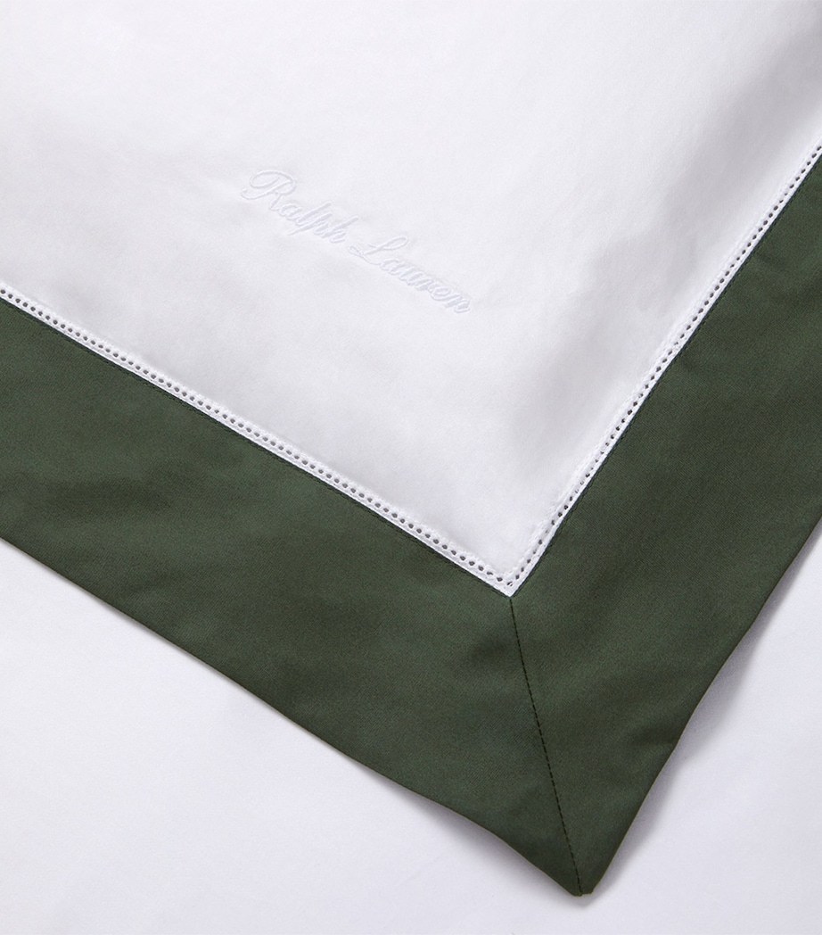 Cotton Langdon Super King Duvet Cover (260cm x 220cm) DKGREEN Image 3