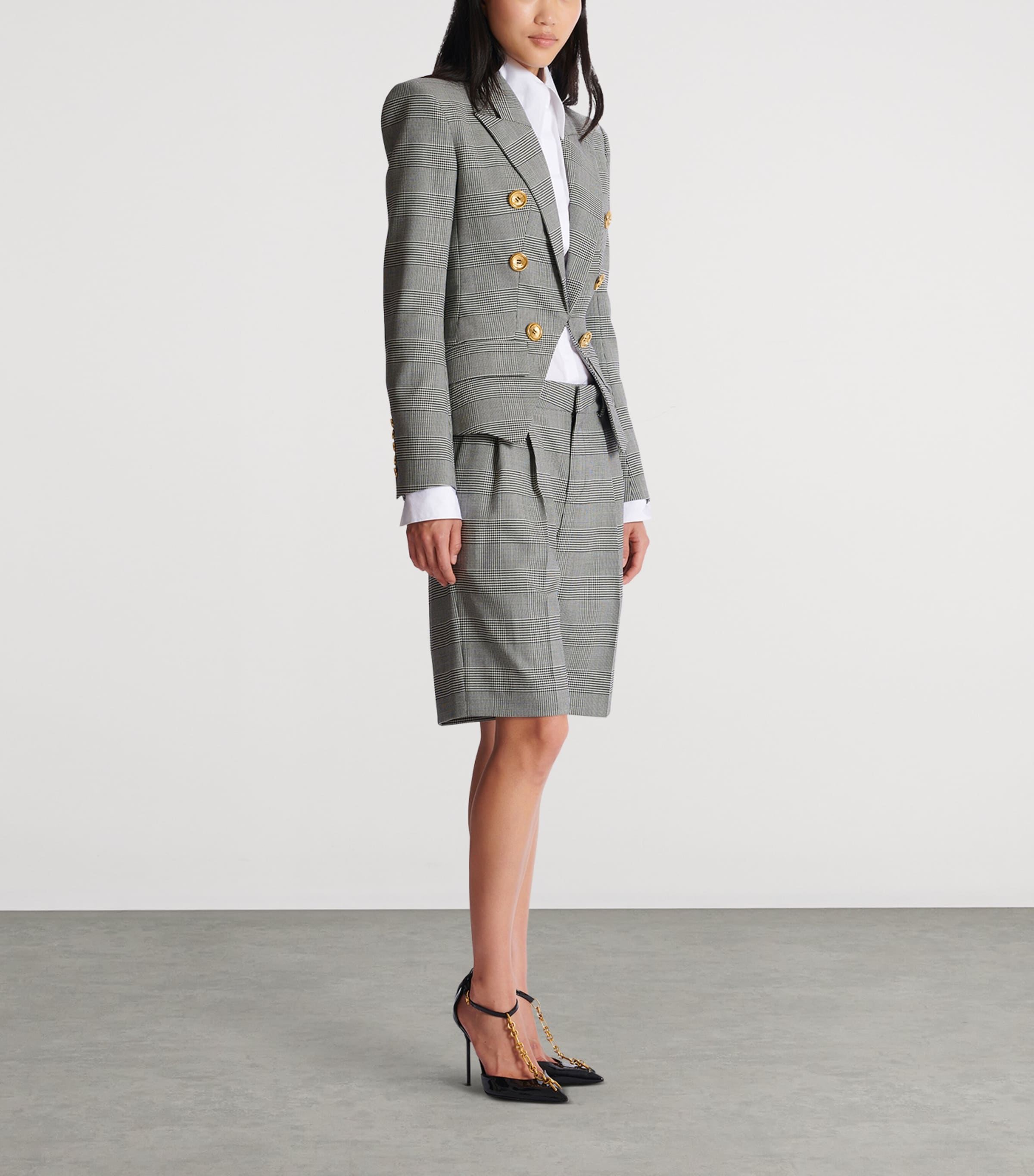 Wool-Blend Tailored Jacket EAB NOIR/BLANC Image 2
