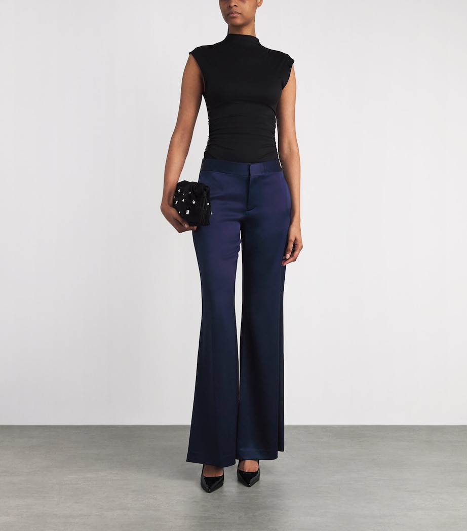 Satin Shane Wide-Leg Trousers B401 MIDNIGHT BLUE Image 2