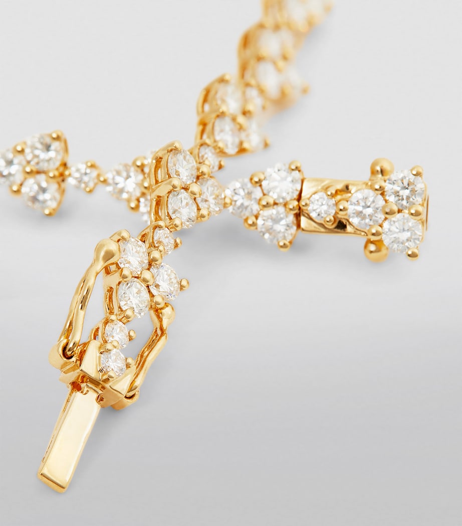 Yellow Gold and Diamond Triangle Bracelet YELLOW GOLD Image 6