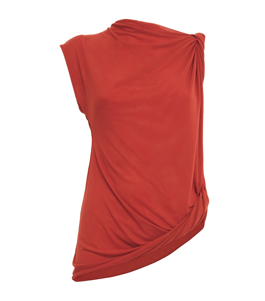Asymmetric Draped Ando Top D30 TERRACOTTA Image 1