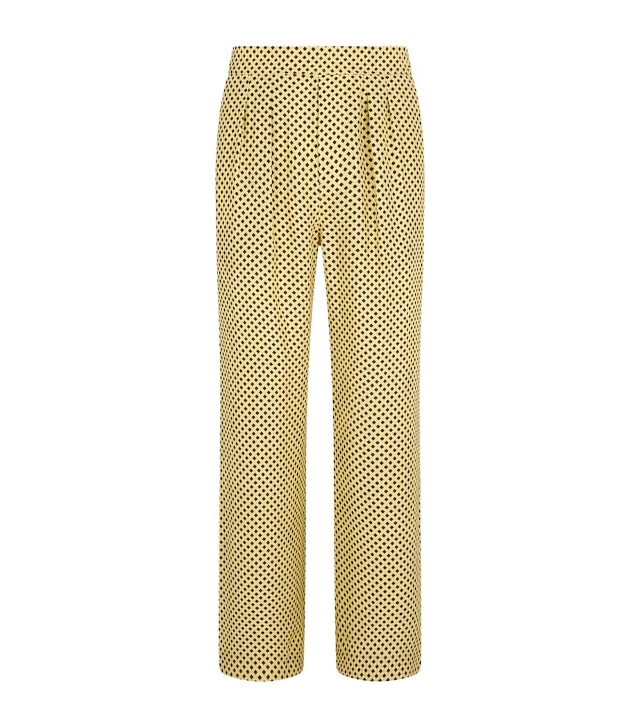 Silk Patterned Trousers YNA Image 1