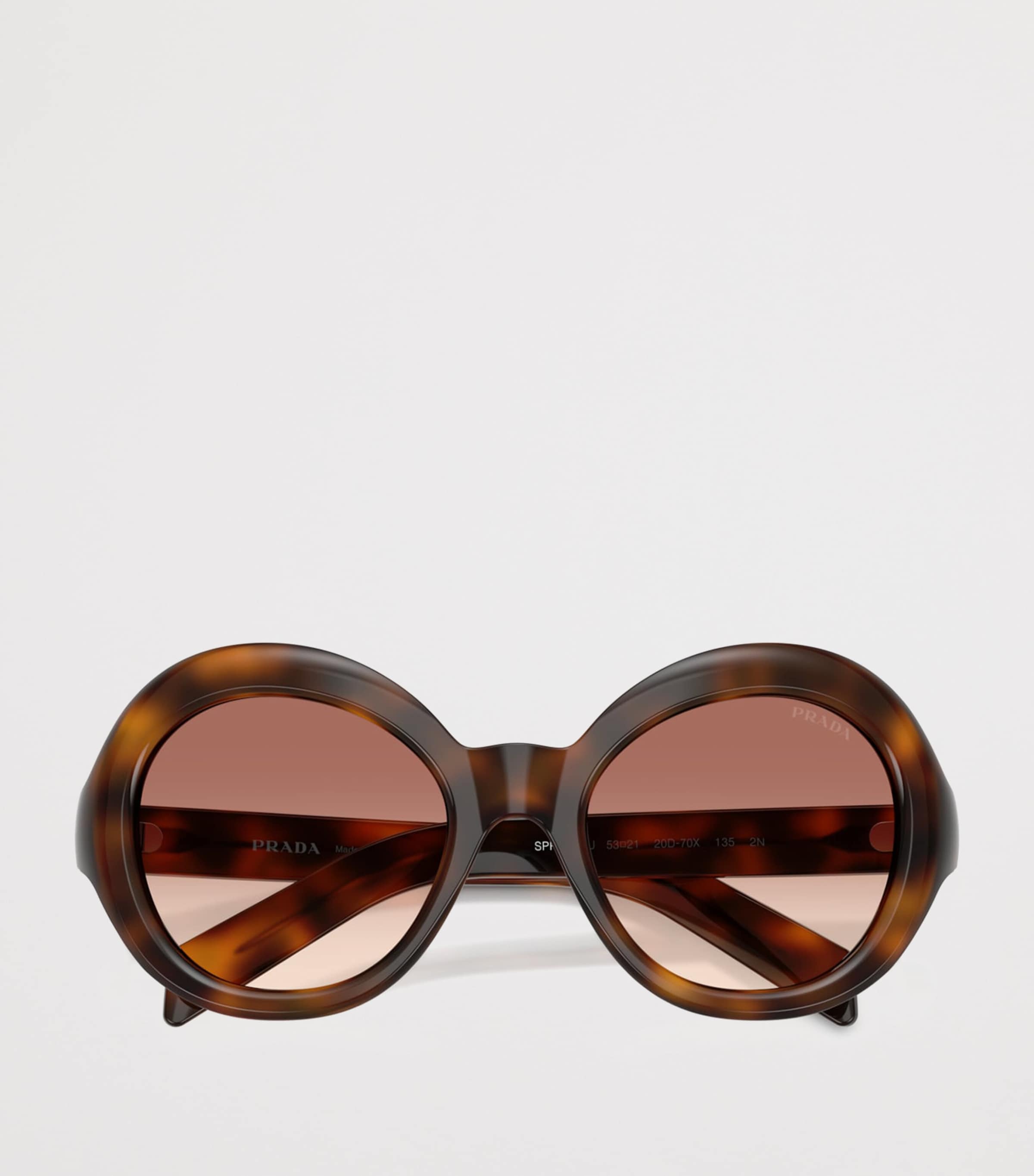 Prada Tortoiseshell Round Sunglasses Brown Image 5