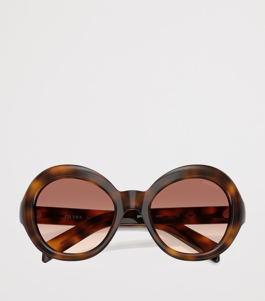 Prada Tortoiseshell Round Sunglasses Brown Image 5