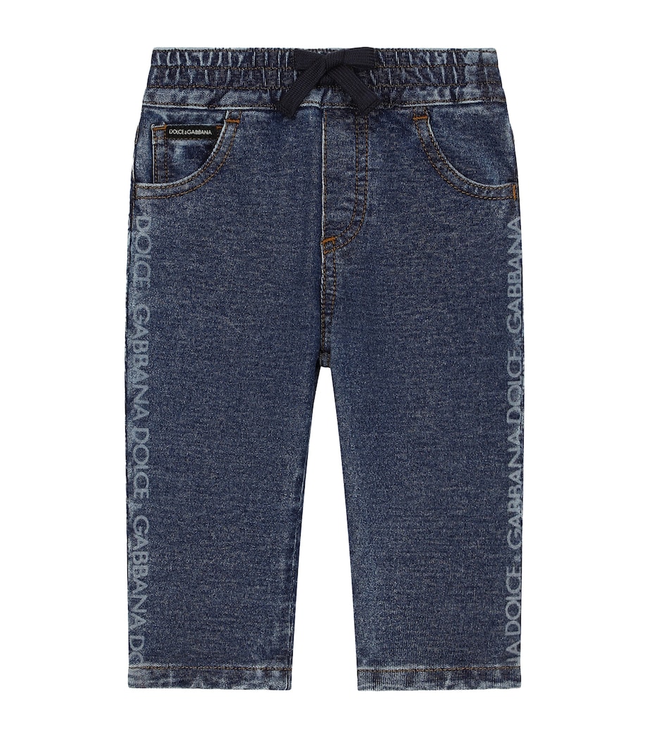 Dolce&Gabbana Kids Logo-Detail Straight Jeans (3-30 Months) Combi Image 1