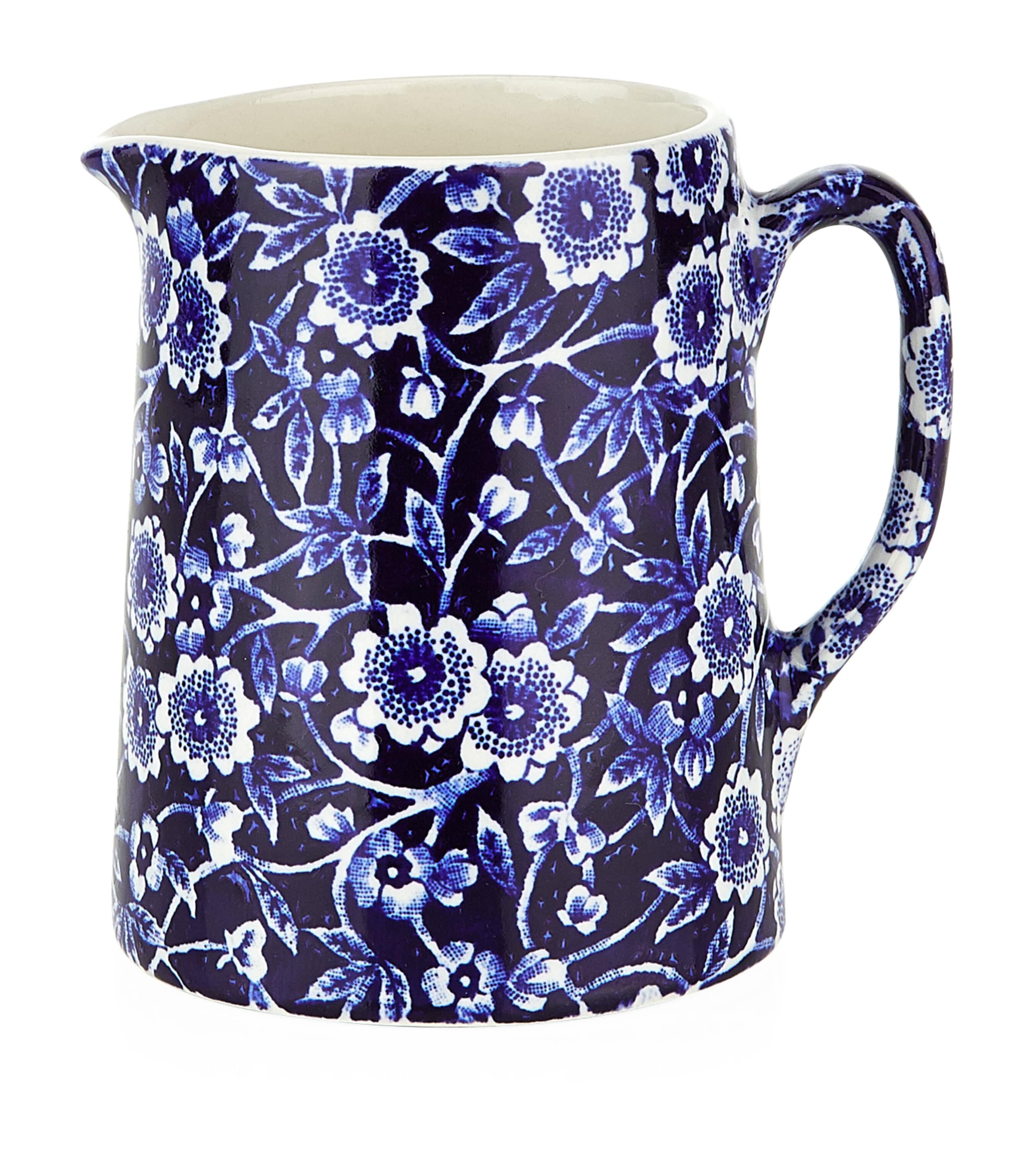 Burleigh Mini Blue Calico Tankard Jug In Blue