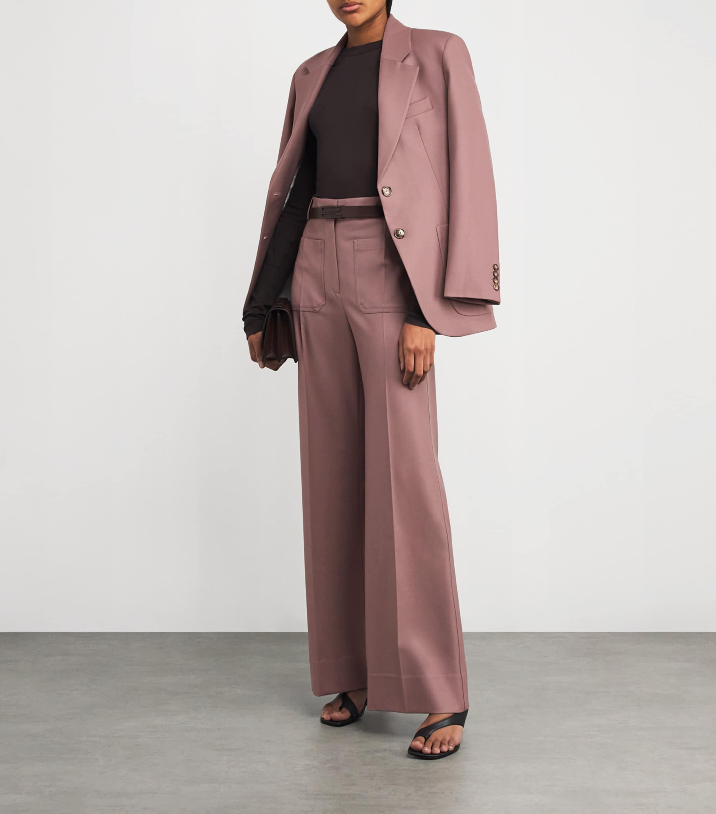 Victoria Beckham Pink Alina Tailored Trousers | Harrods US