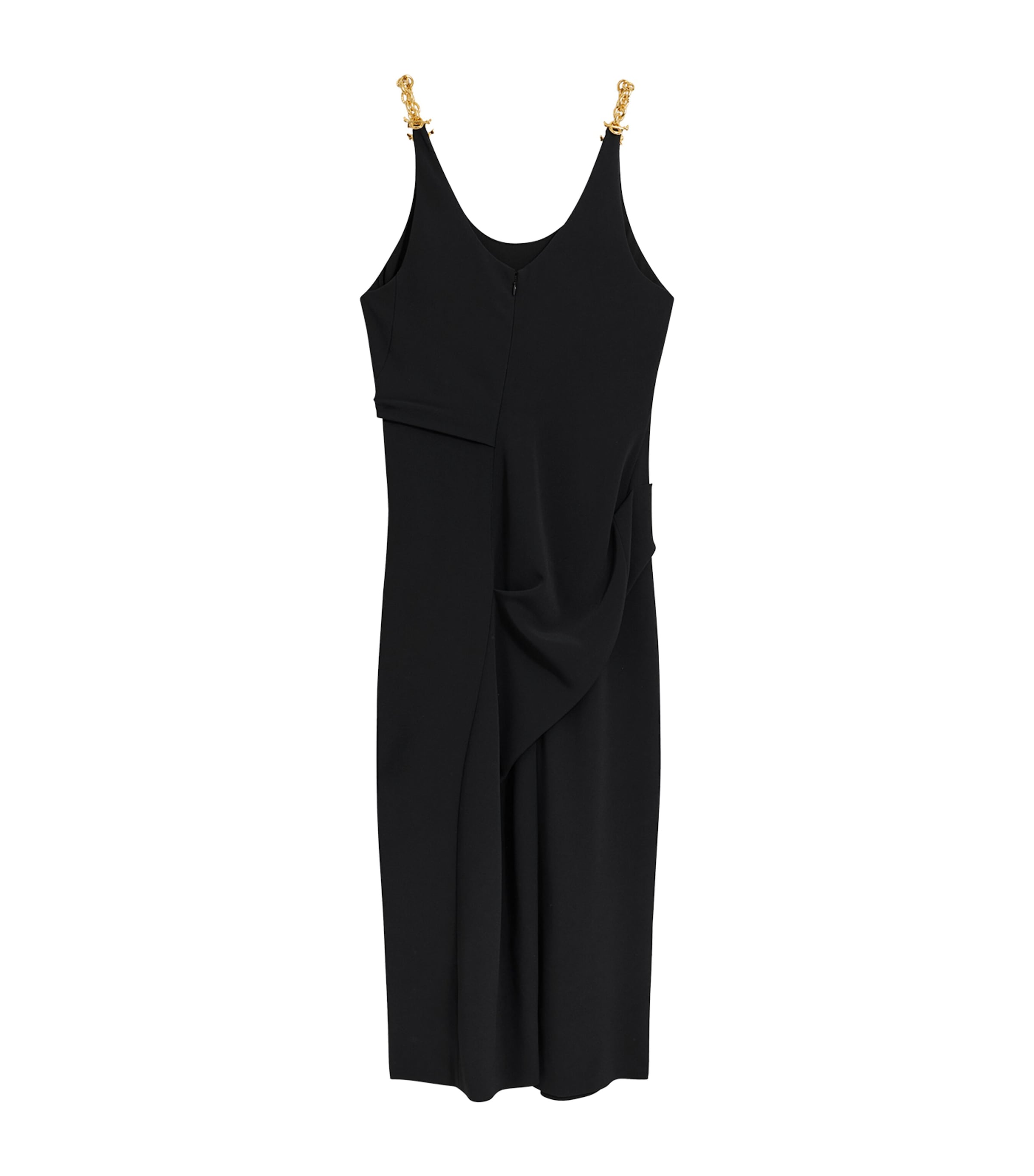 Schiaparelli Womens Chain Twisted Midi Dress Black Image 5