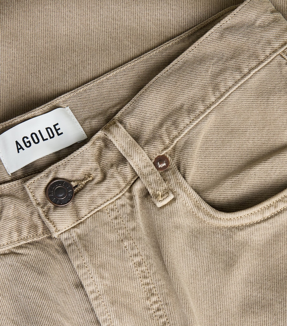 AGOLDE Womens Ren Wide-Leg Jeans Trail Md Grey Brown Image 6