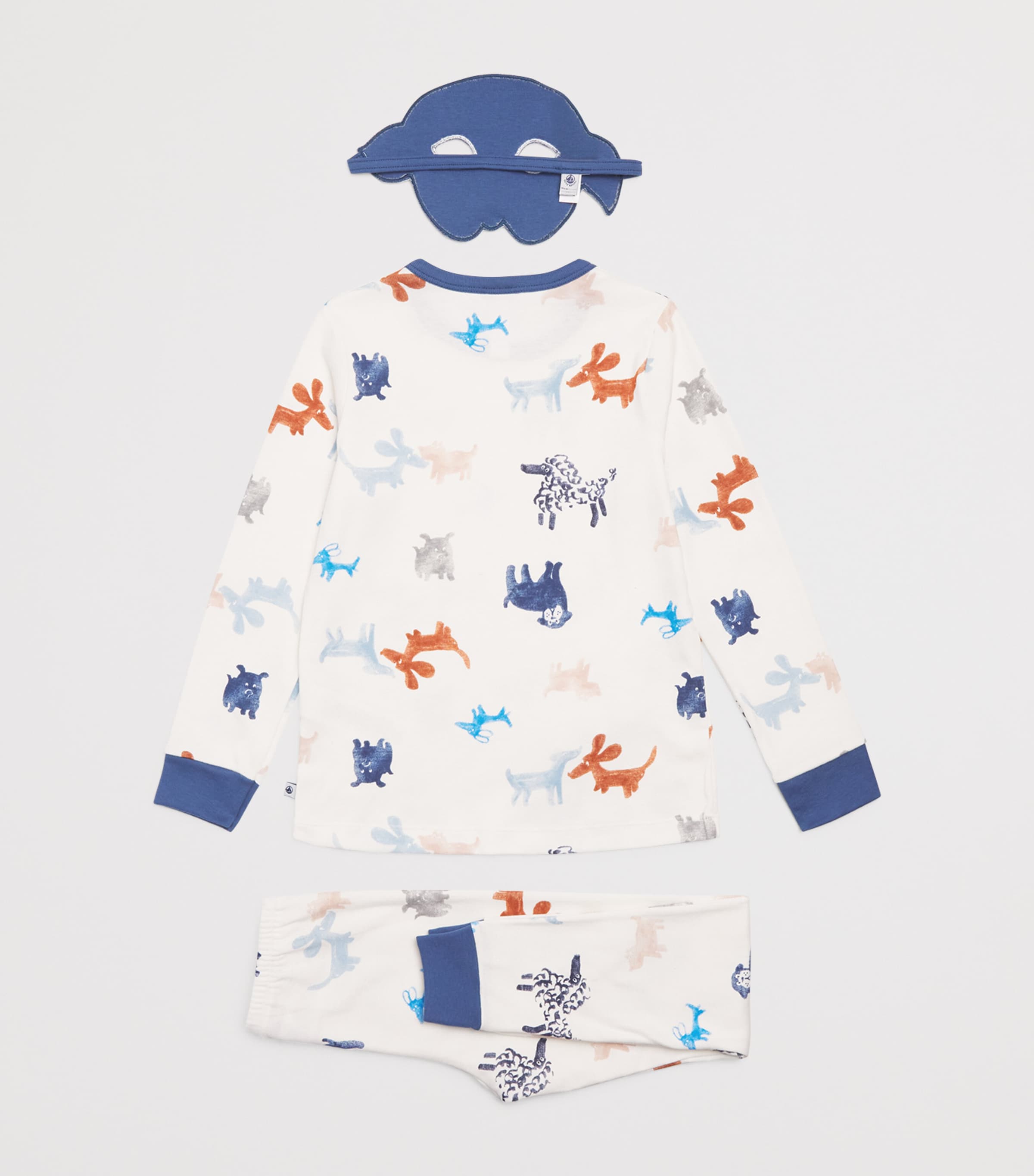Cotton Dog Pyjamas and Mask Set (3-12 Years) MARSHMALLOW/MULTI Image 2