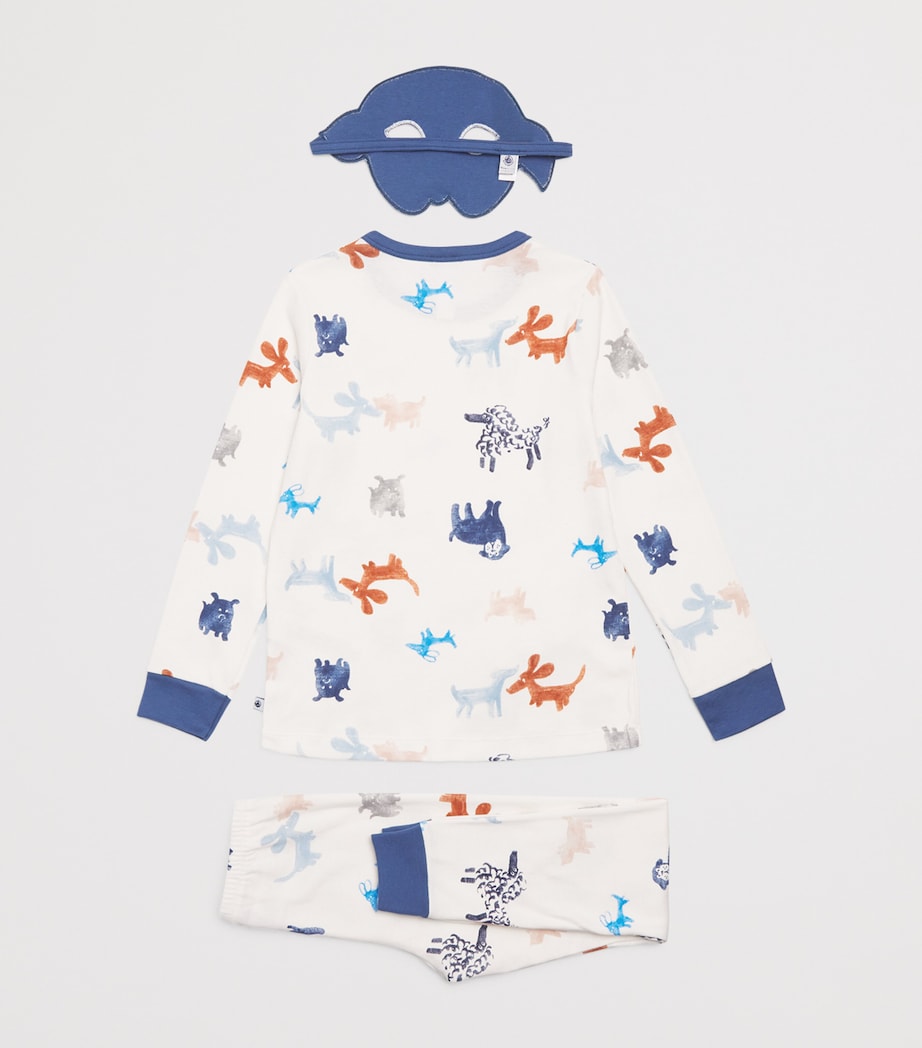 Cotton Dog Pyjamas and Mask Set (3-12 Years) MARSHMALLOW/MULTI Image 2