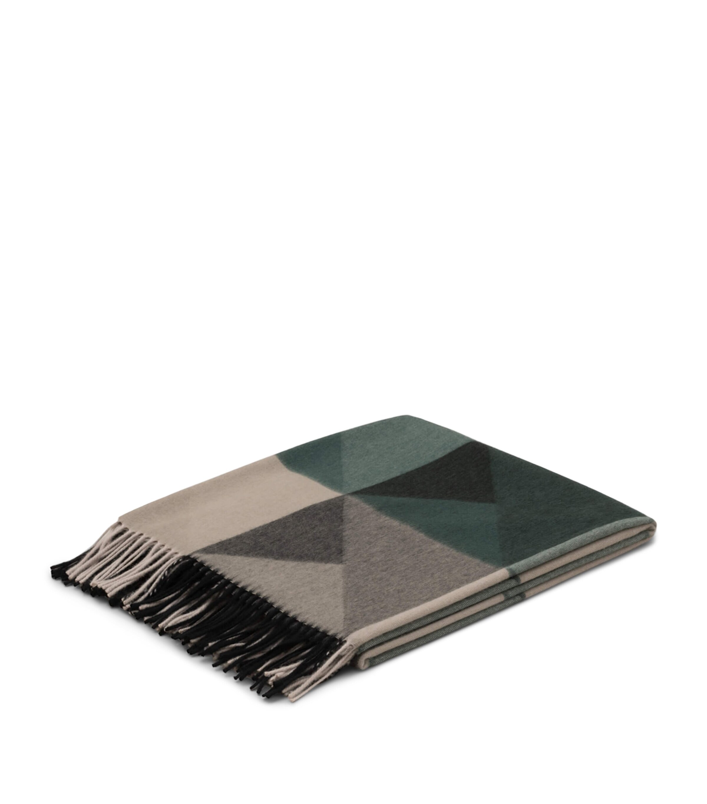 Cashmere Arran Braque Throw Blanket (147cm x 183cm) GREEN Image 3