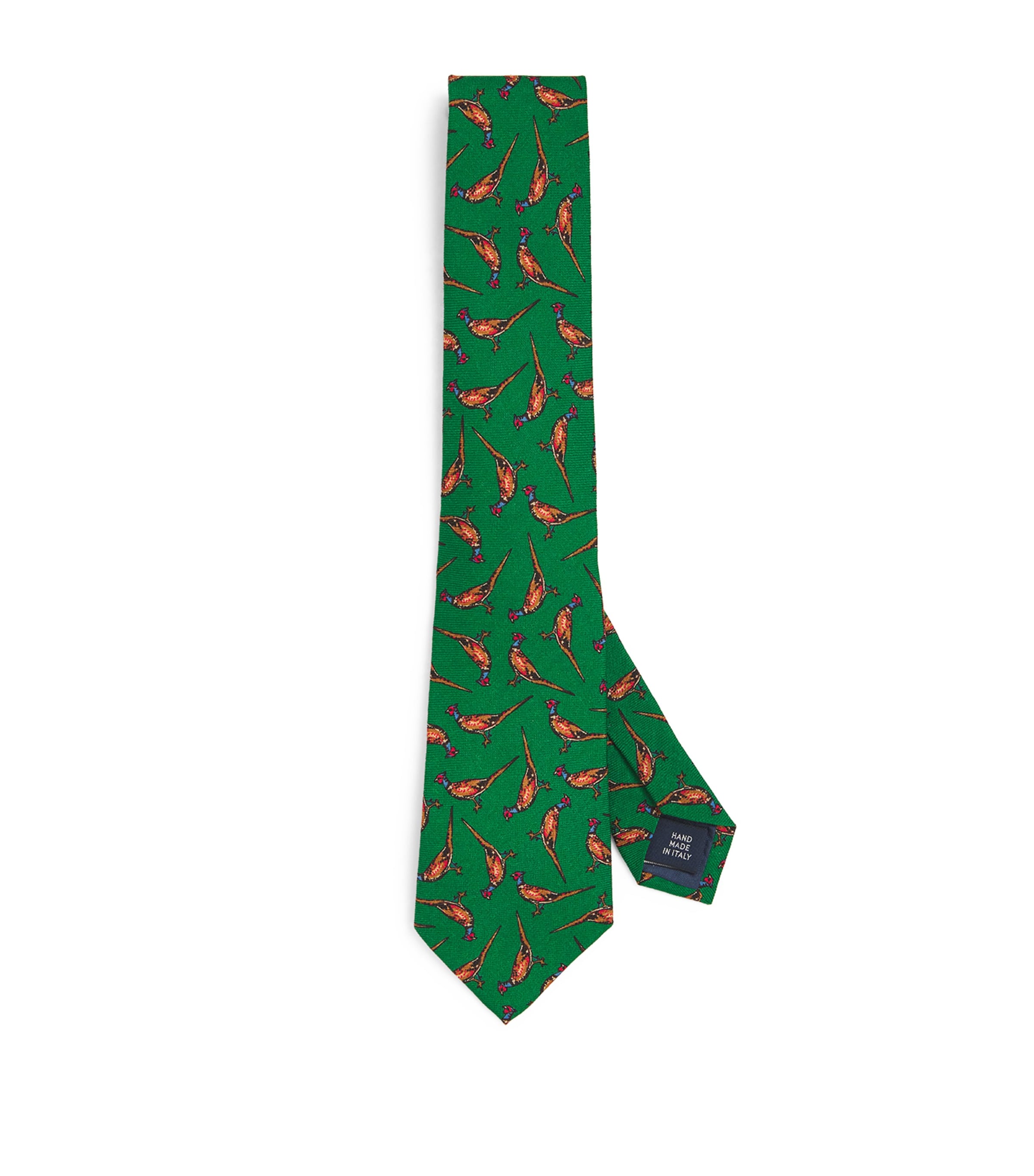 Shop Polo Ralph Lauren Silk Pheasants Tie In Green