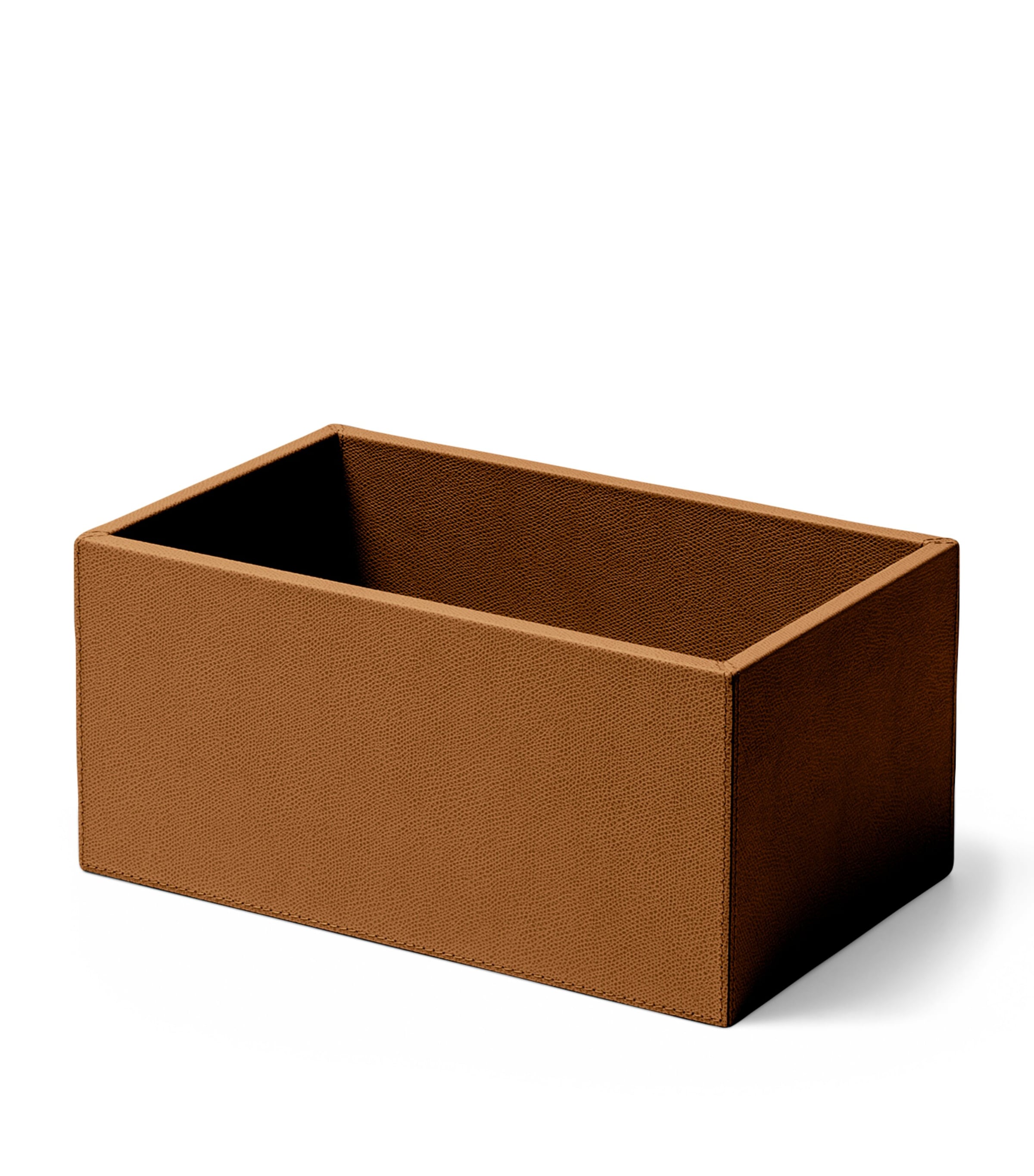Frette Leather Otello Storage Box Tabacco Image 1