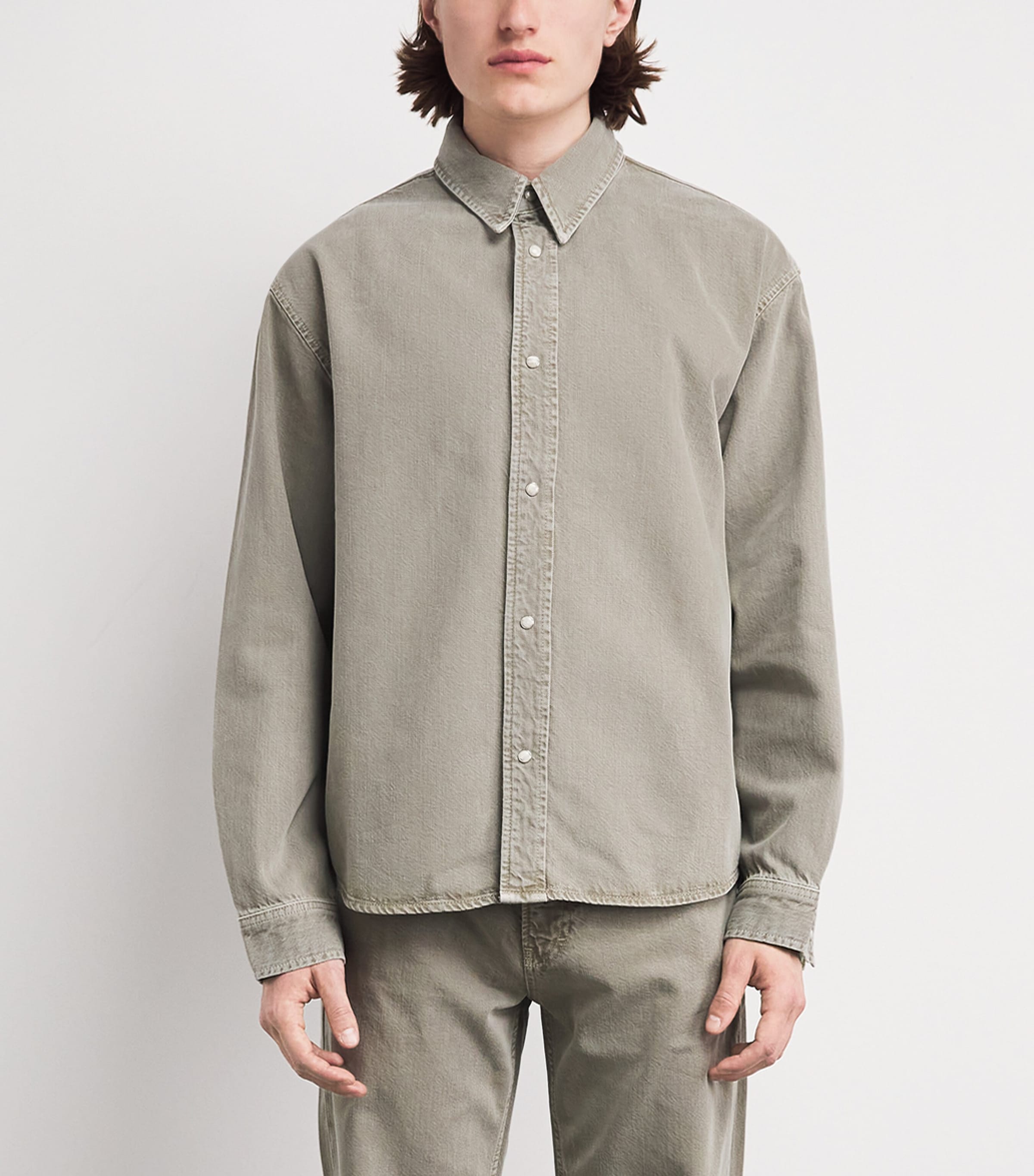FRAME Mens Cotton-Blend Overshirt Smcl Image 4