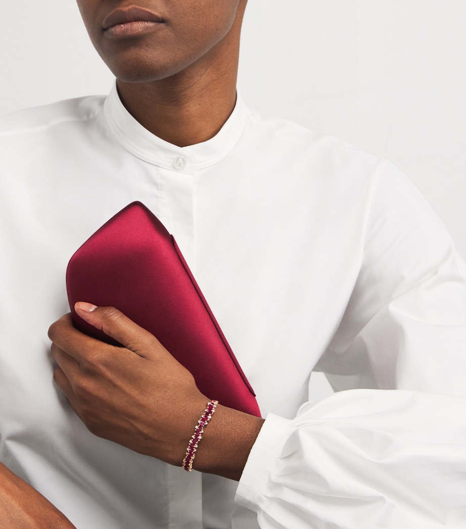 Small Rose Gold, Ruby and Diamond Shimmer Audrey Bangle 18K RG/R Image 2