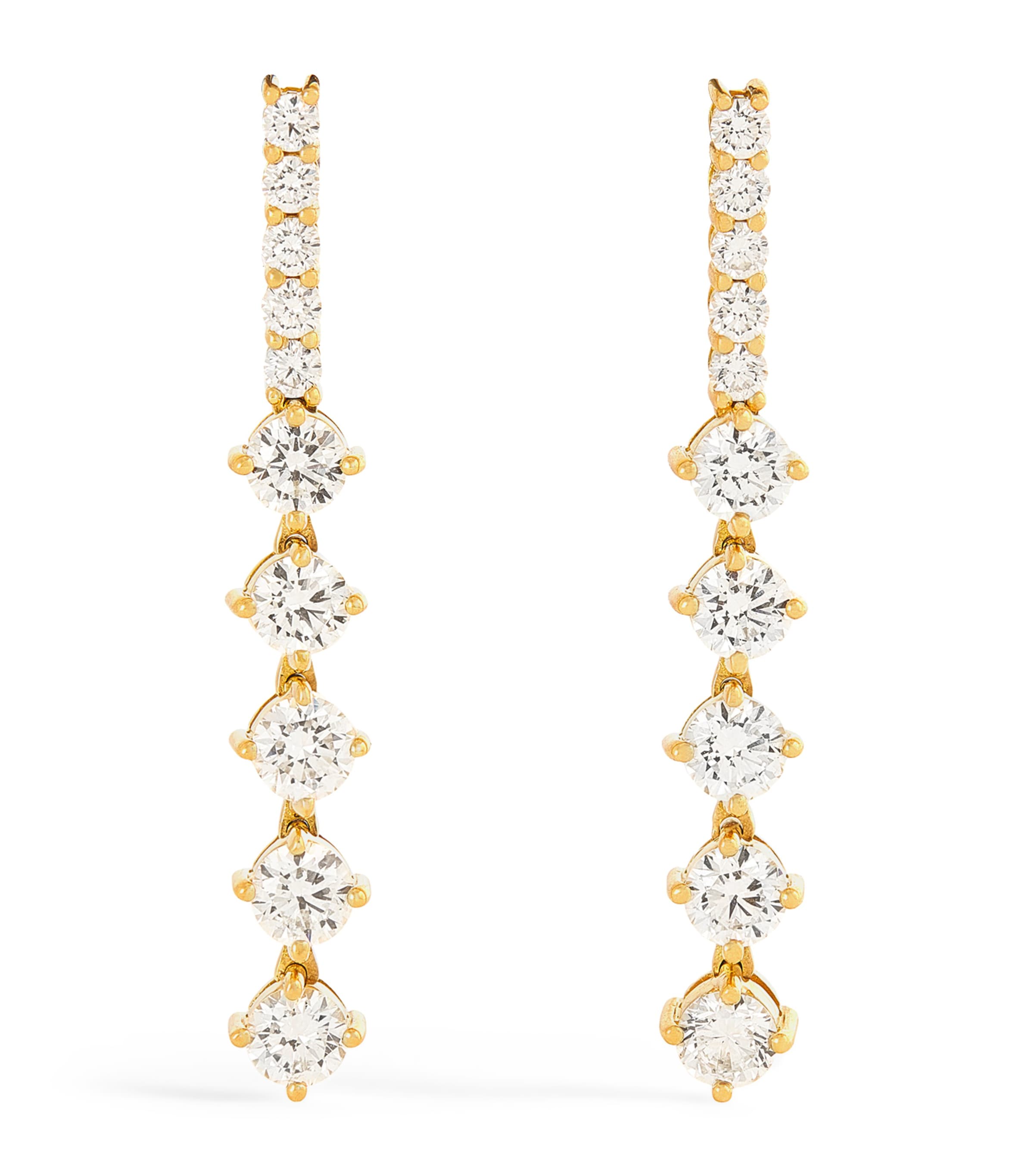 Melissa Kaye Yellow Gold And Diamond Stella Earrings