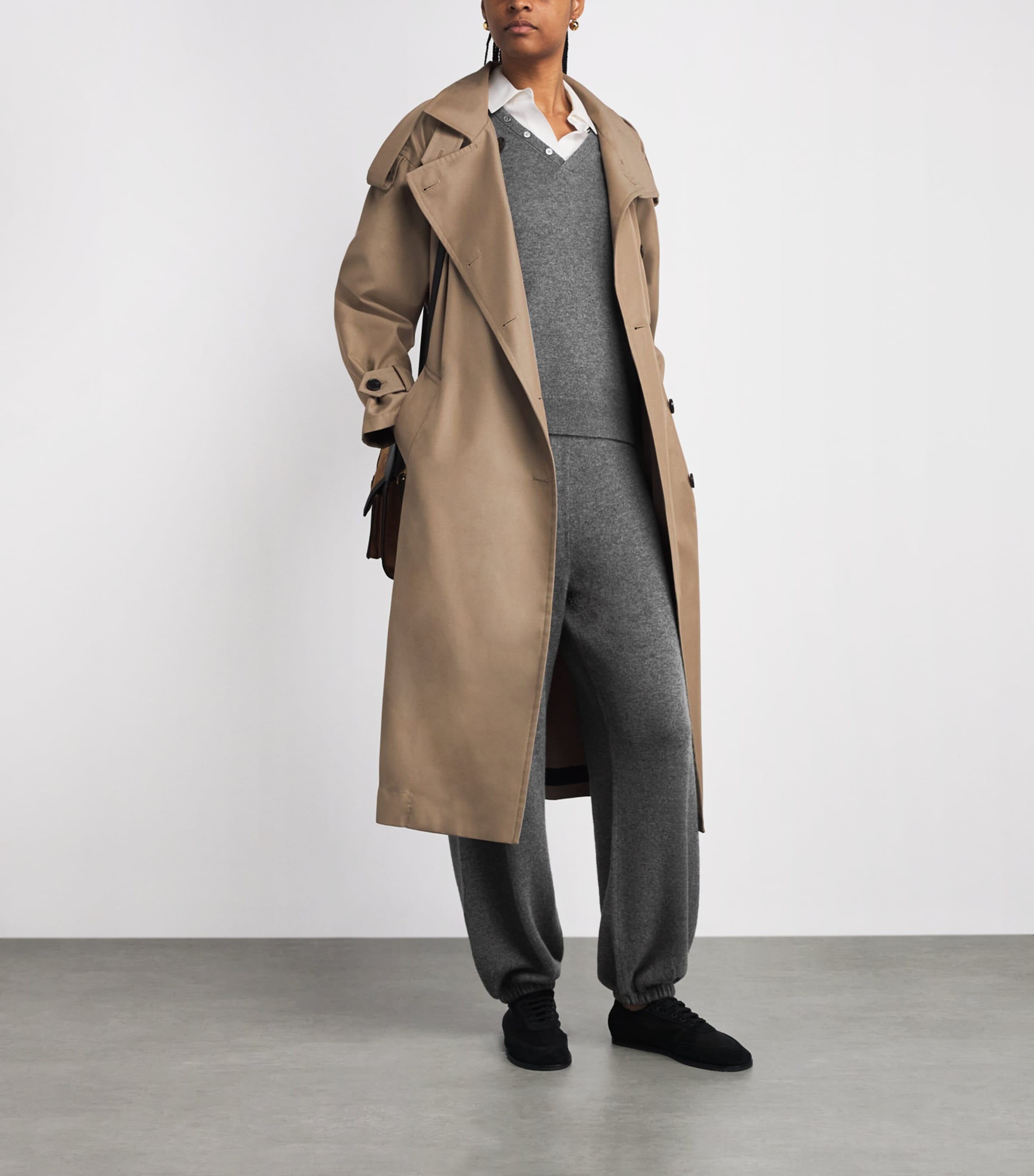 Cashmere Cuffed Sweatpants QIP-LIGHT CHARCOAL Image 2