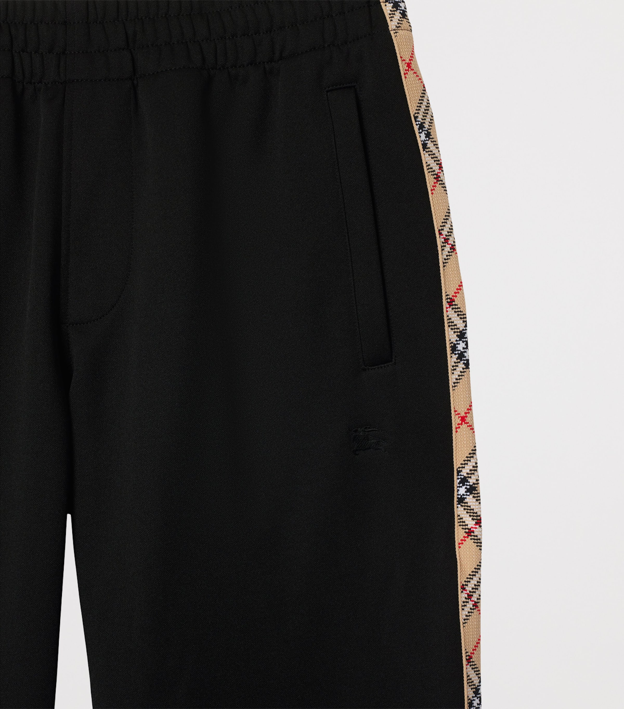 Check-Trim Track Pants BLACK Image 6