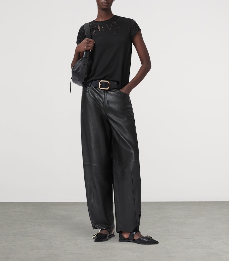 Snake-Print Anna T-Shirt BLACK Image 3