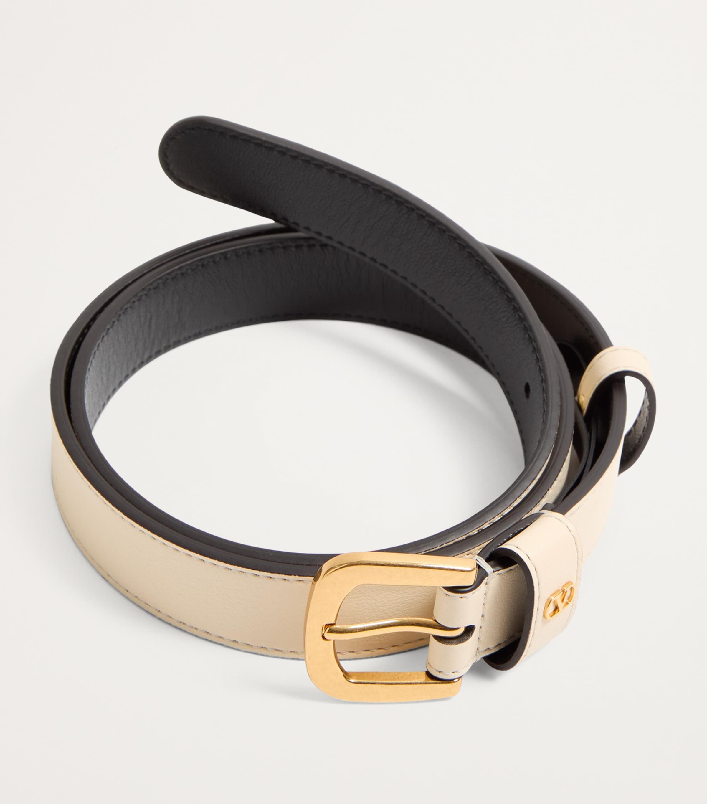 Leather VLogo Signature Belt REN Image 2