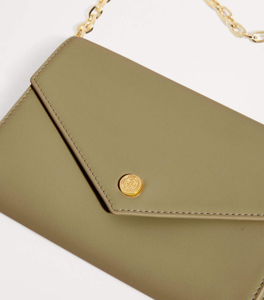 Leather Chain Wallet OLIVE Image 4