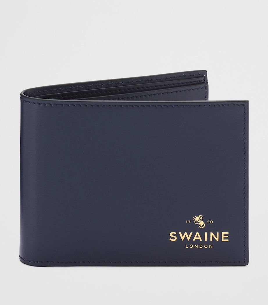 Swaine Leather Bifold Wallet Navy Image 2