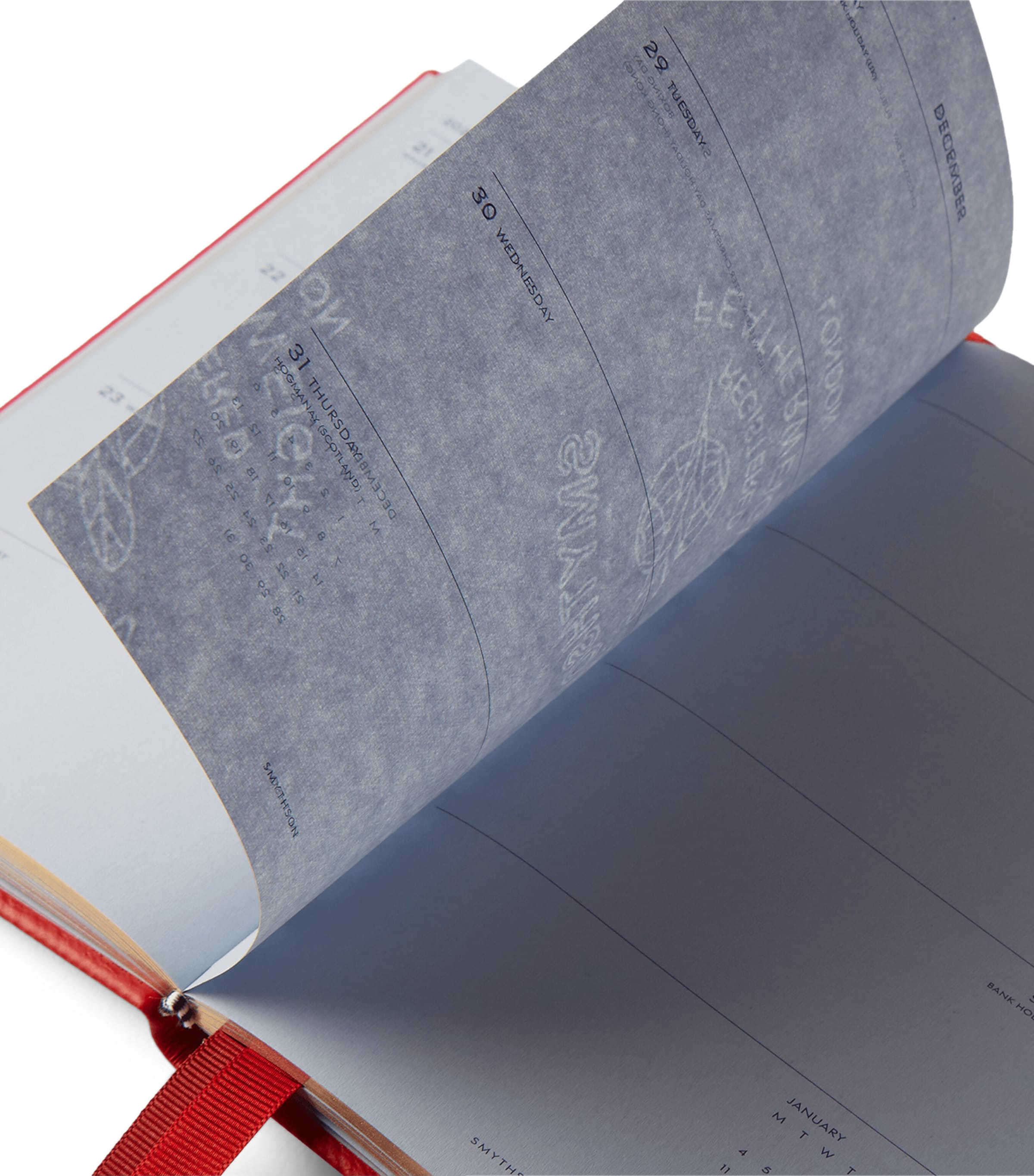 Grained Lambskin Chelsea Diary SCARLET RED Image 3