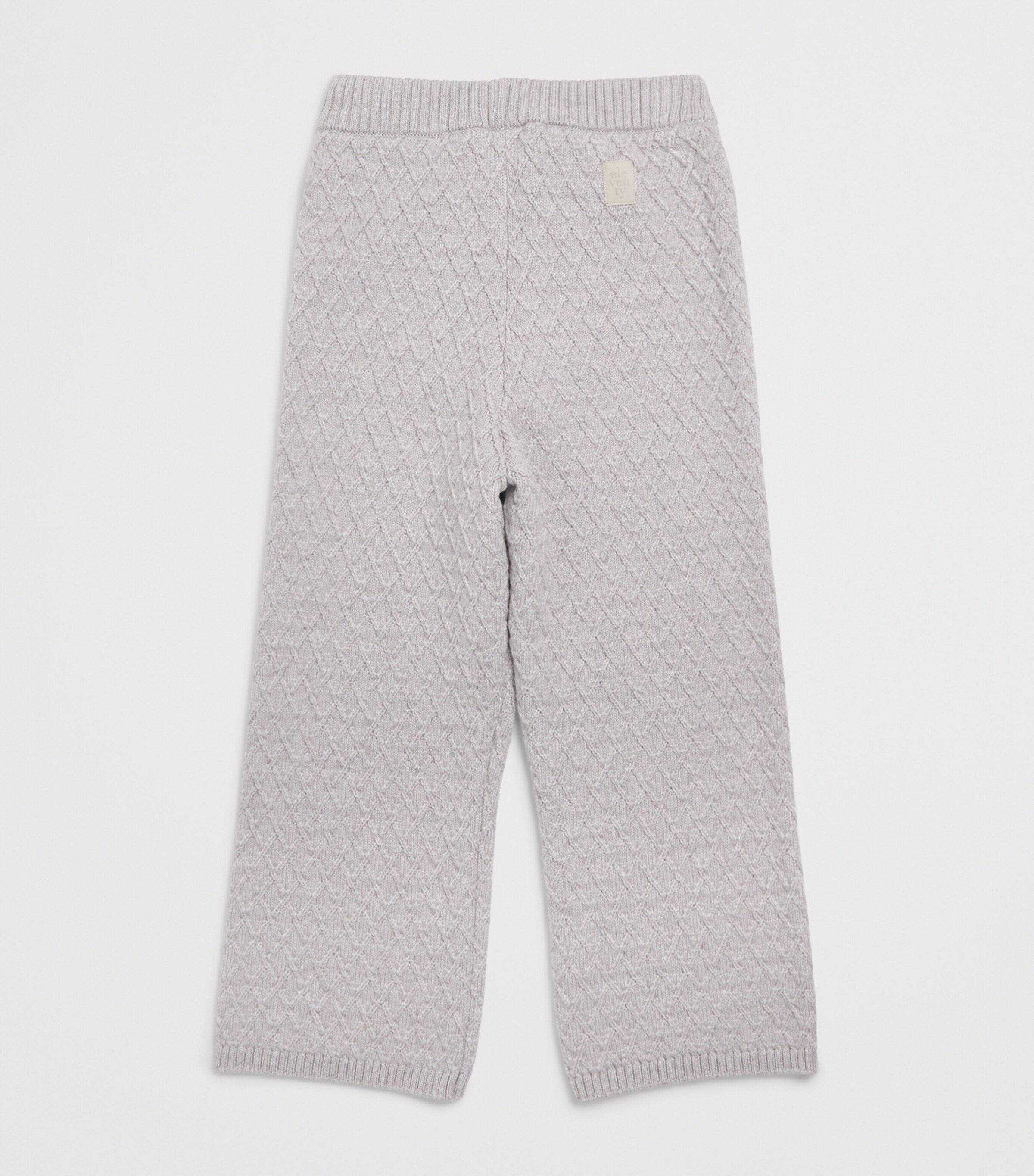 Eleventy Kids Virgin Wool Wide-Leg Trousers (2-16 Years) Beige Chiaro Mel Image 2