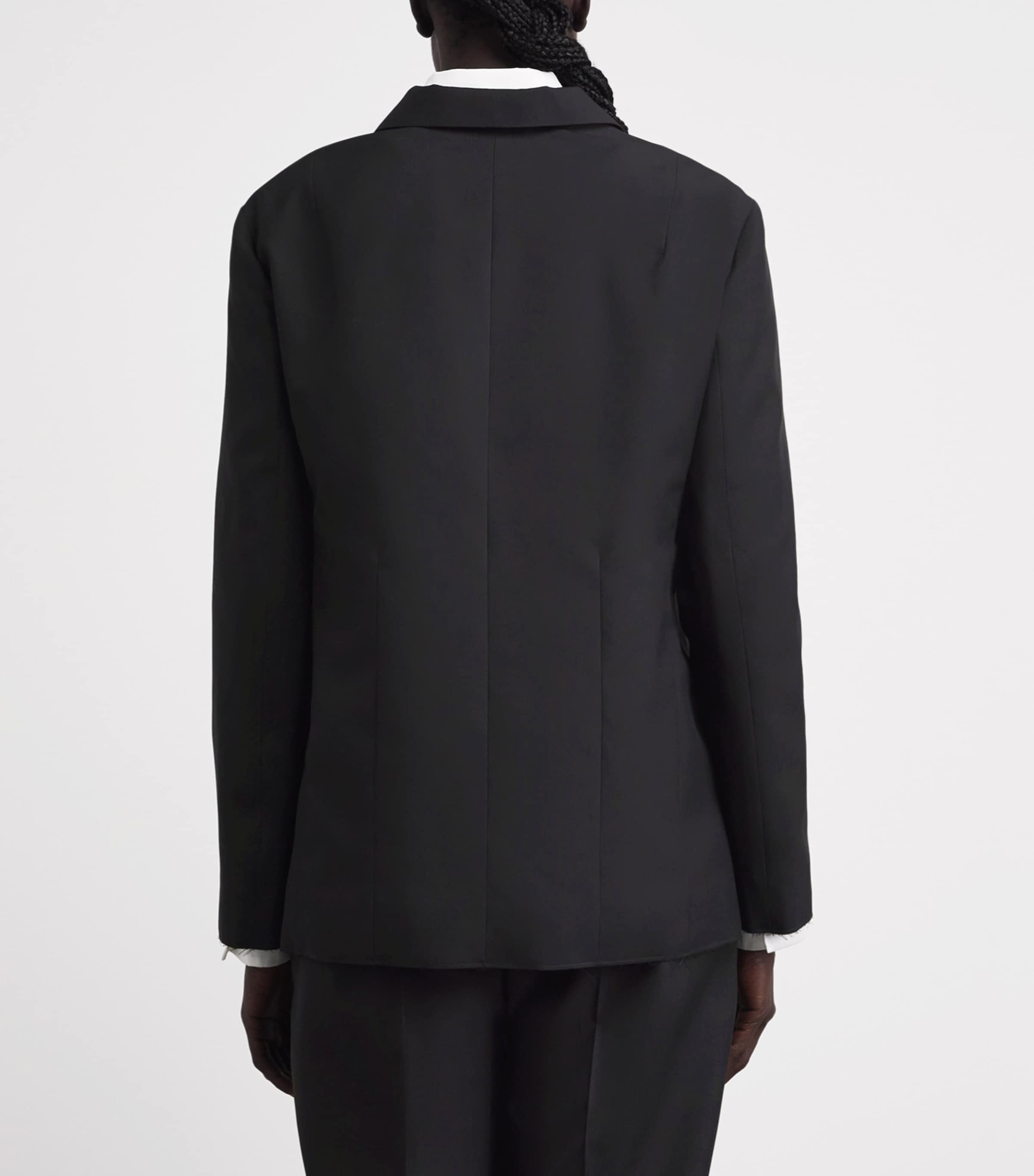 Jil Sander Womens Wool Gabardine Blazer Black Image 5