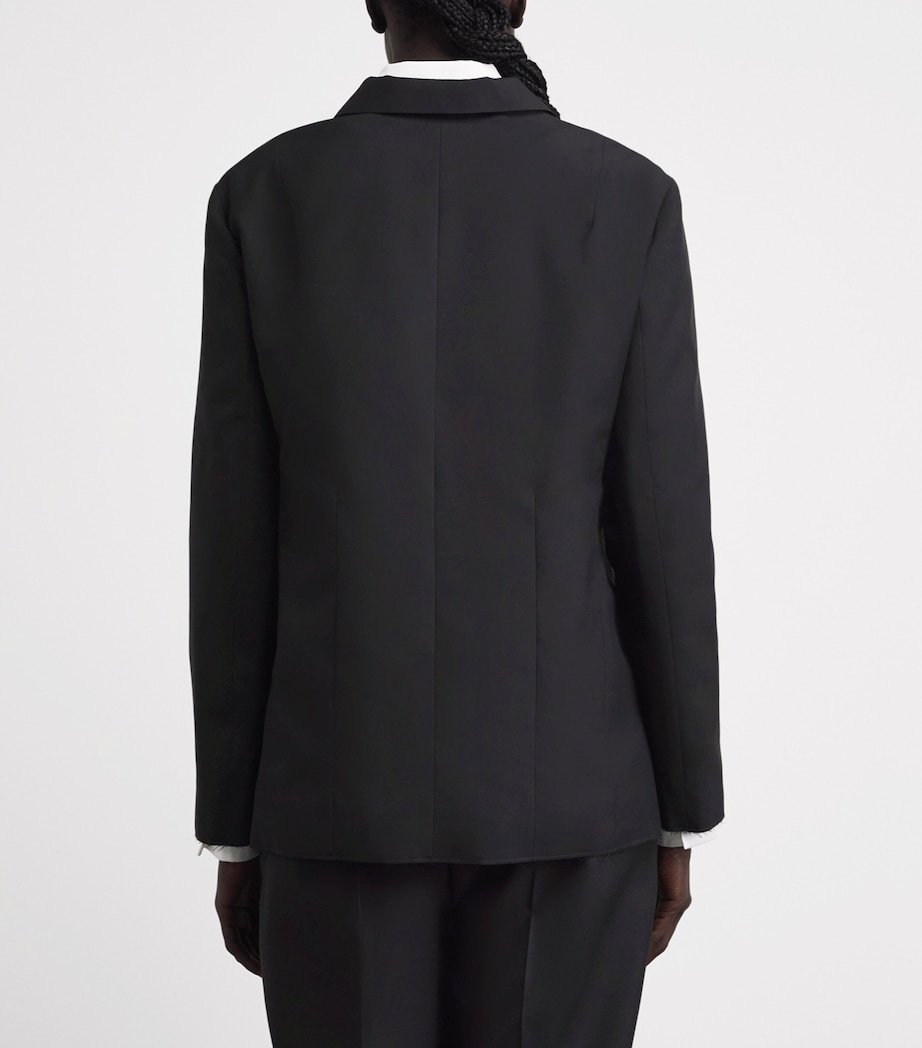 Jil Sander Womens Wool Gabardine Blazer Black Image 5
