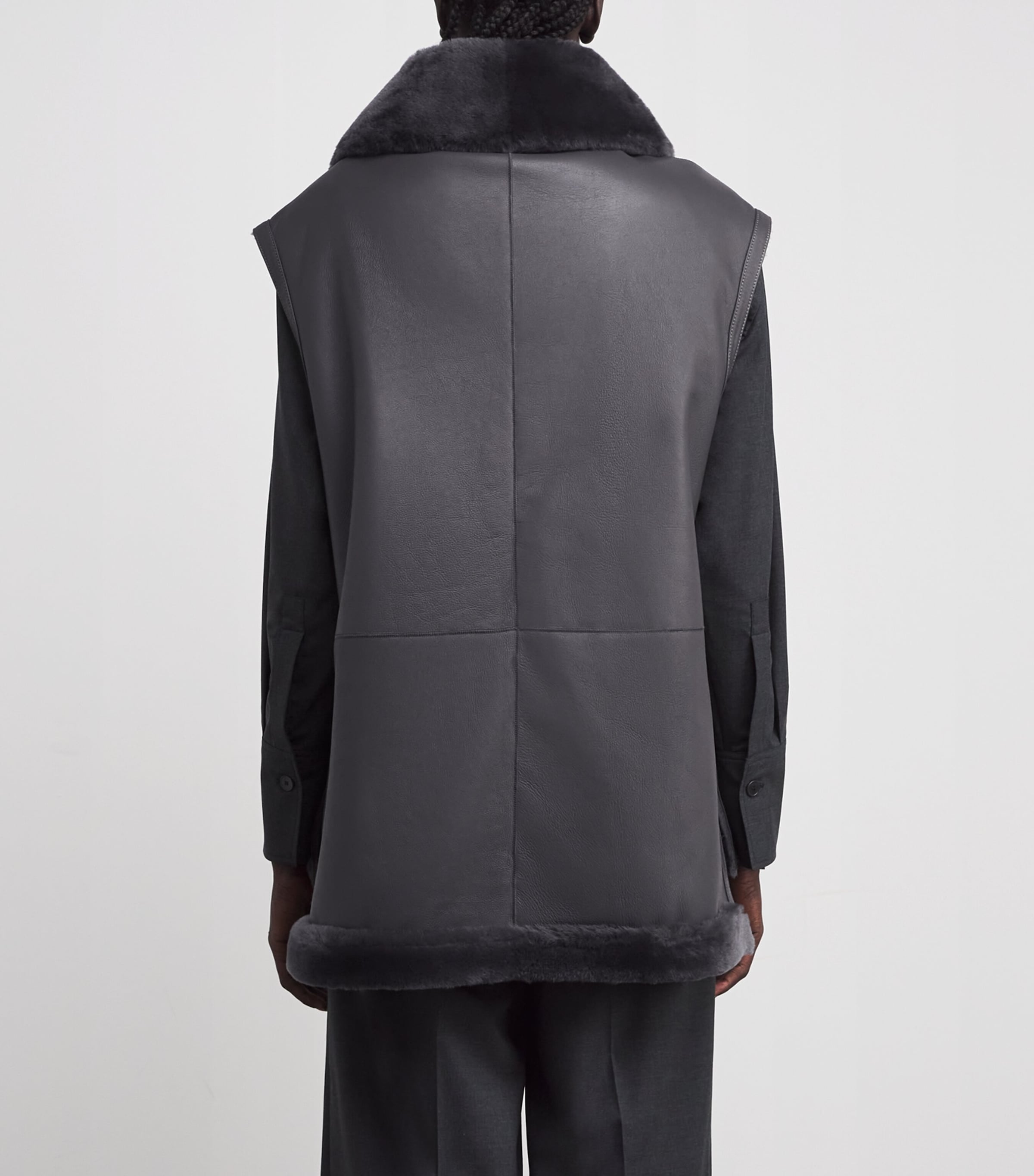 Shearling Marc Gilet SMOKE Image 4
