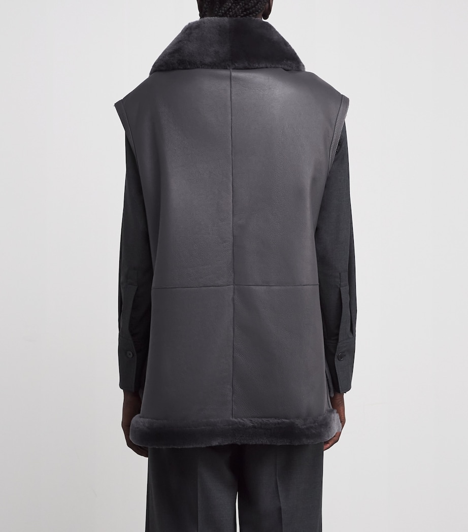 Shearling Marc Gilet SMOKE Image 4