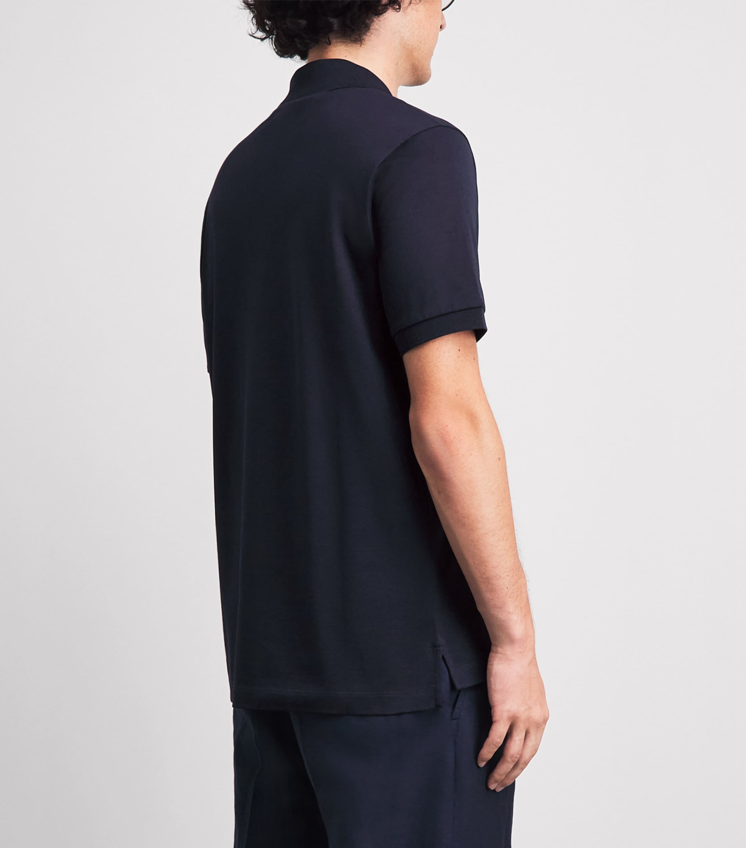 Paul Smith Mens Cotton Artist Stripe Polo Shirt Dark Navy Image 5