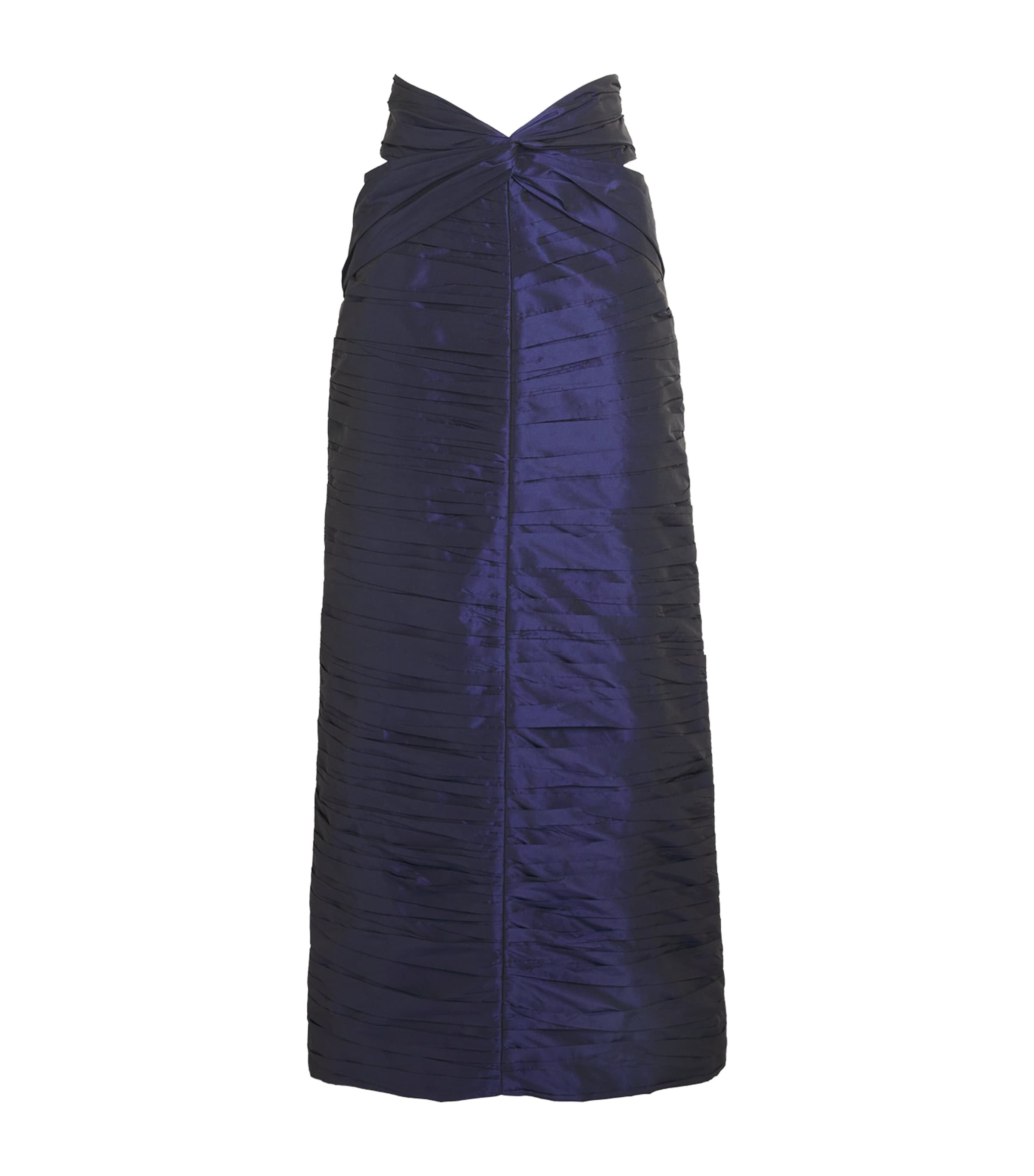 Shop Sandra Mansour Mediterraneenne Midi Skirt In Blue