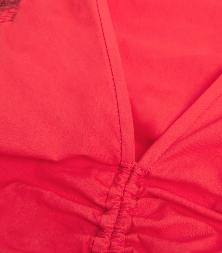 Embroidered Crop Top RED Image 5