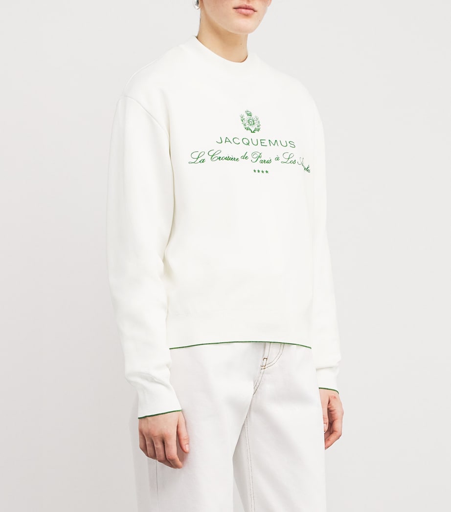 Embroidered Logo Sweatshirt 1IN HOTEL WHITE Image 3