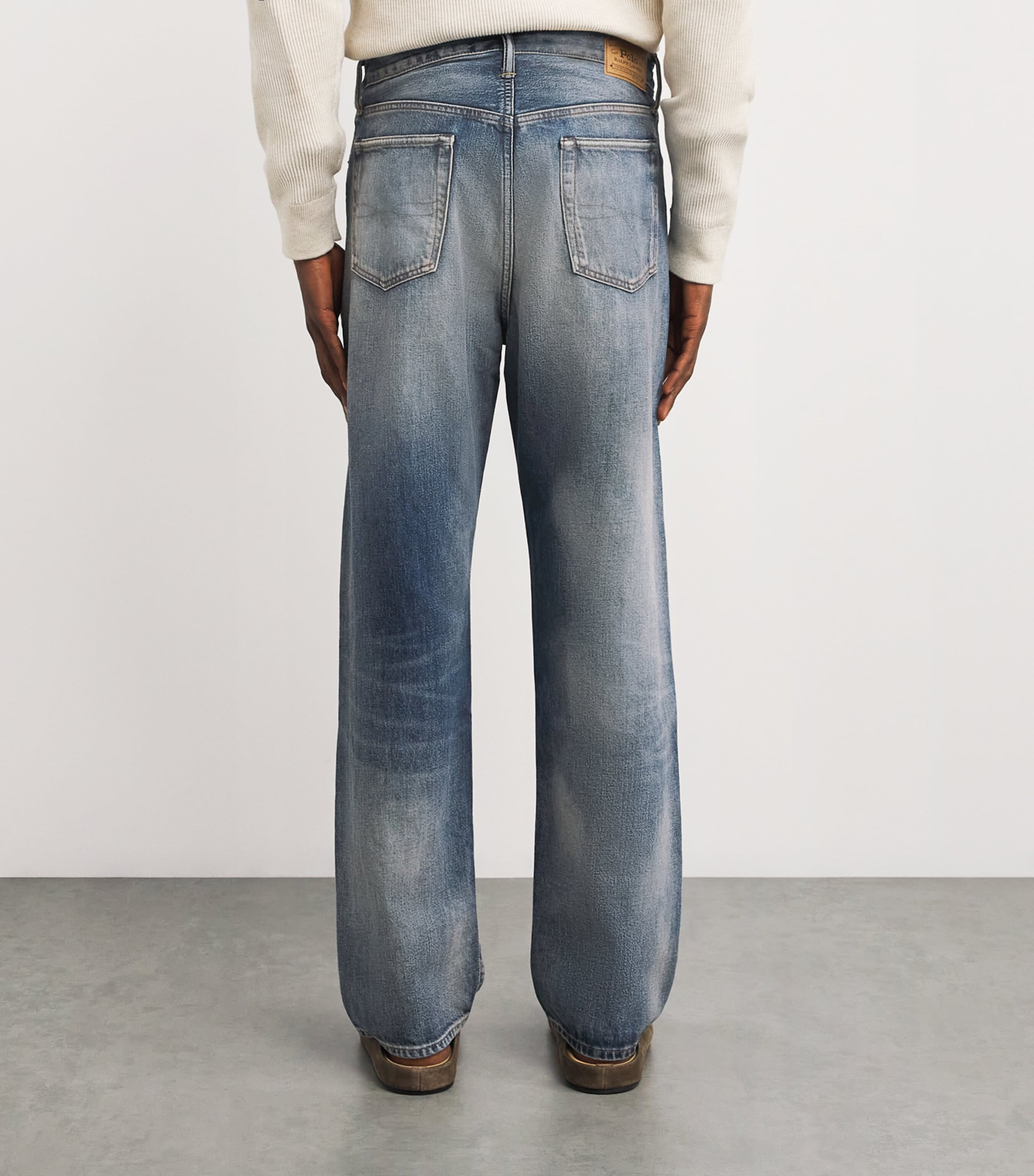 Heritage Straight Distressed Jeans BLUE Image 4