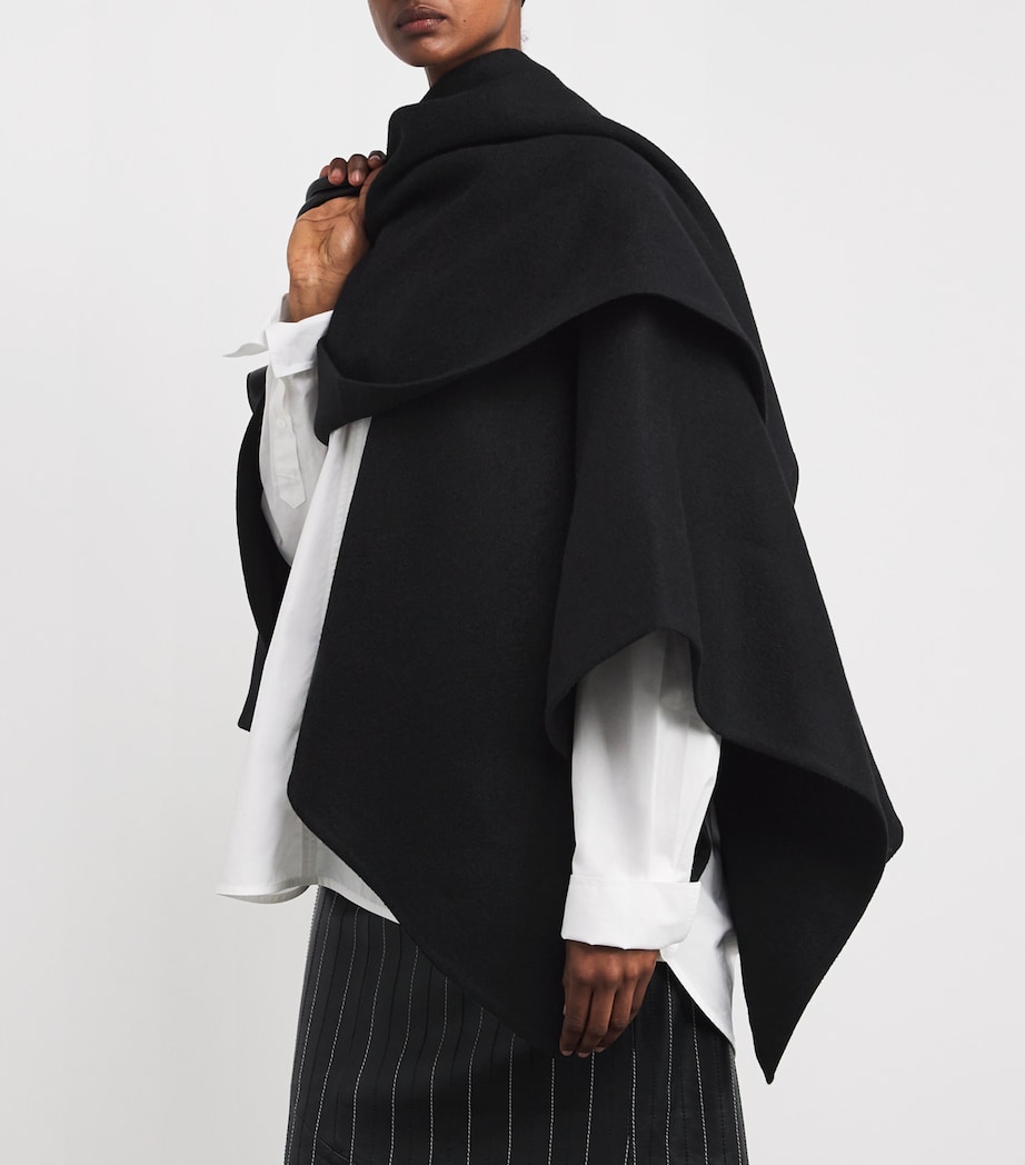 Cashmere Scarf BLACK Image 6