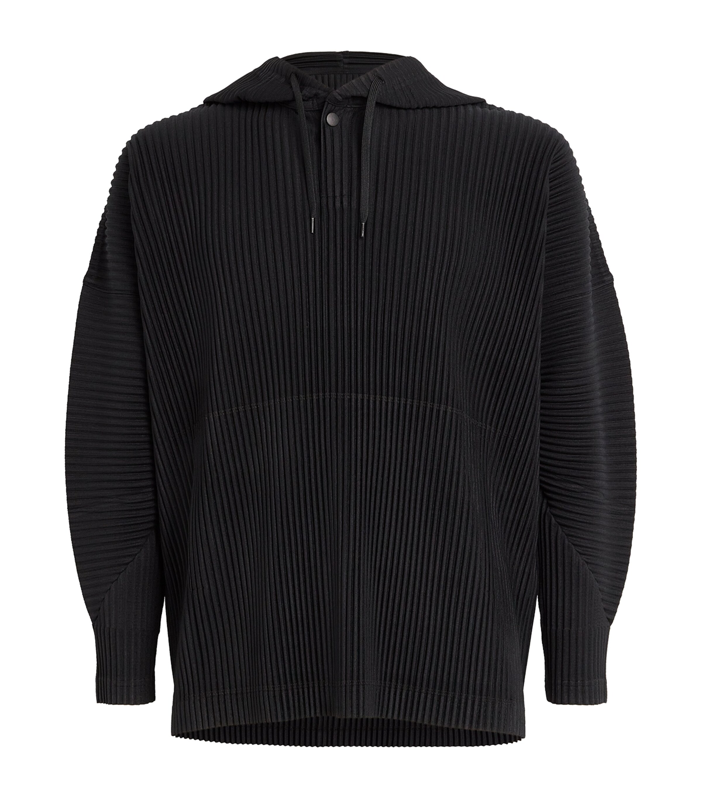 Homme Plissé Issey Miyake Black Pleated Hoodie | Harrods US