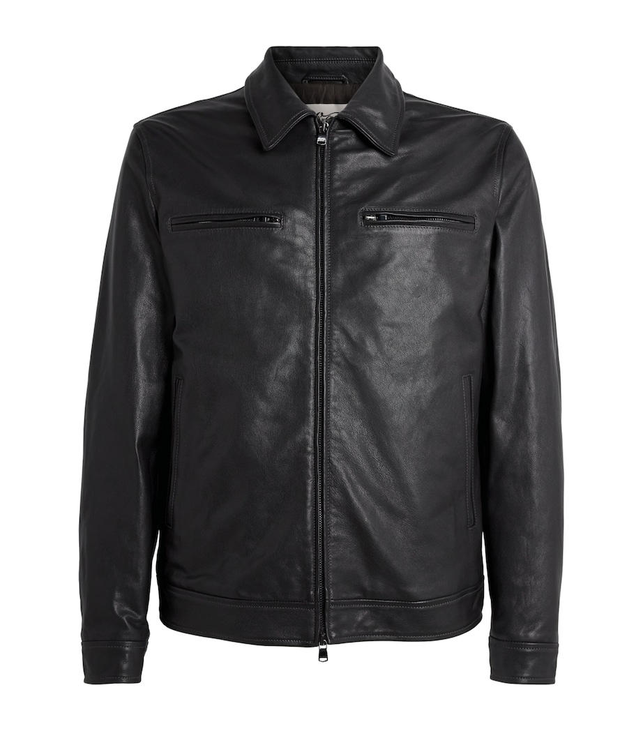 Valstar Mens Biker Grained Leather Jacket Liquirizia Image 1