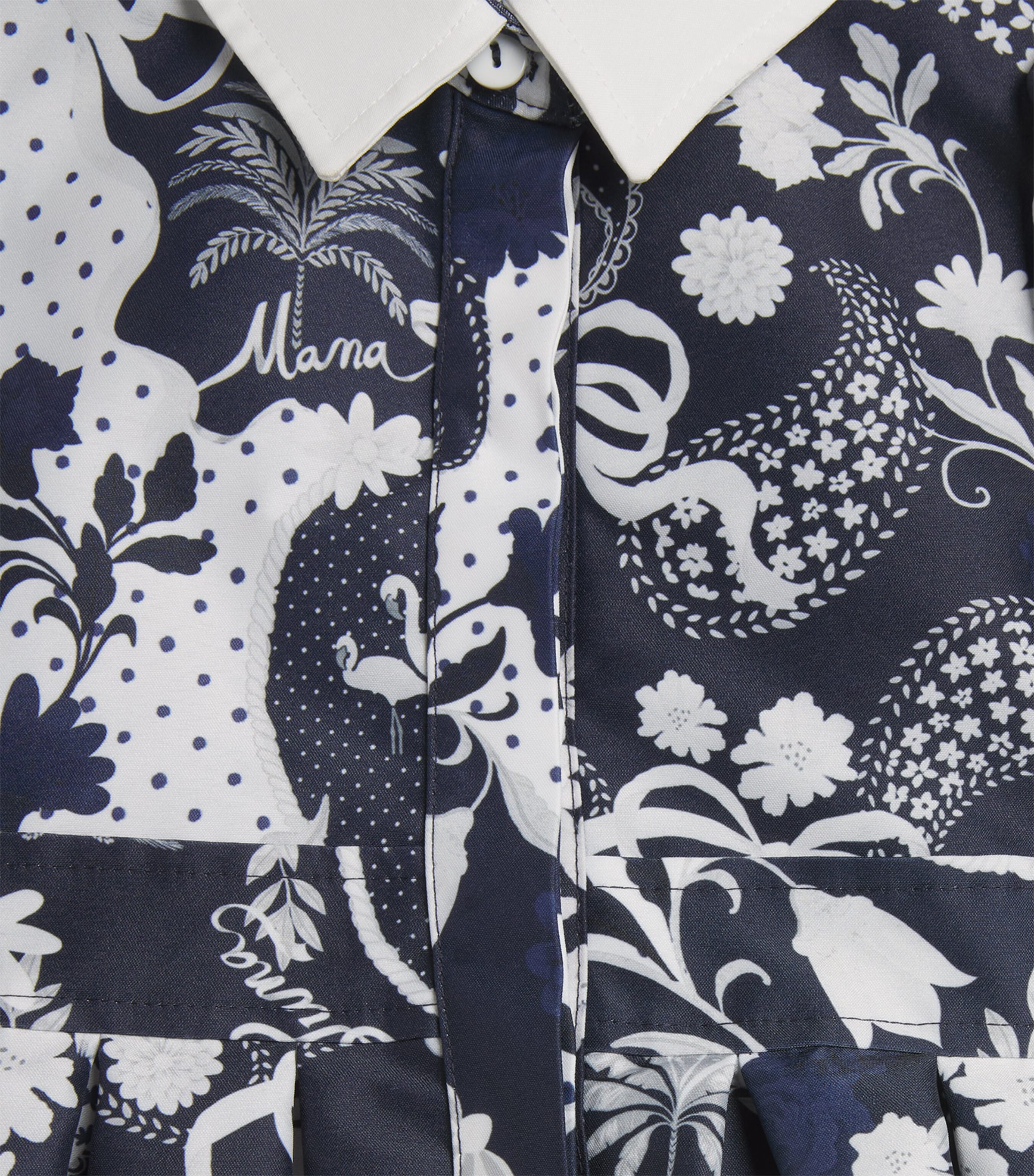 Mama Luma Floral Dress (3-12 Years) Navy Image 2