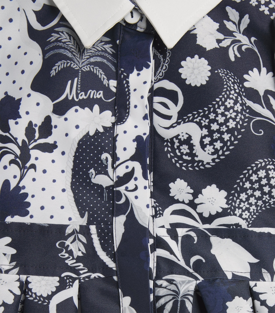 Mama Luma Floral Dress (3-12 Years) Navy Image 2