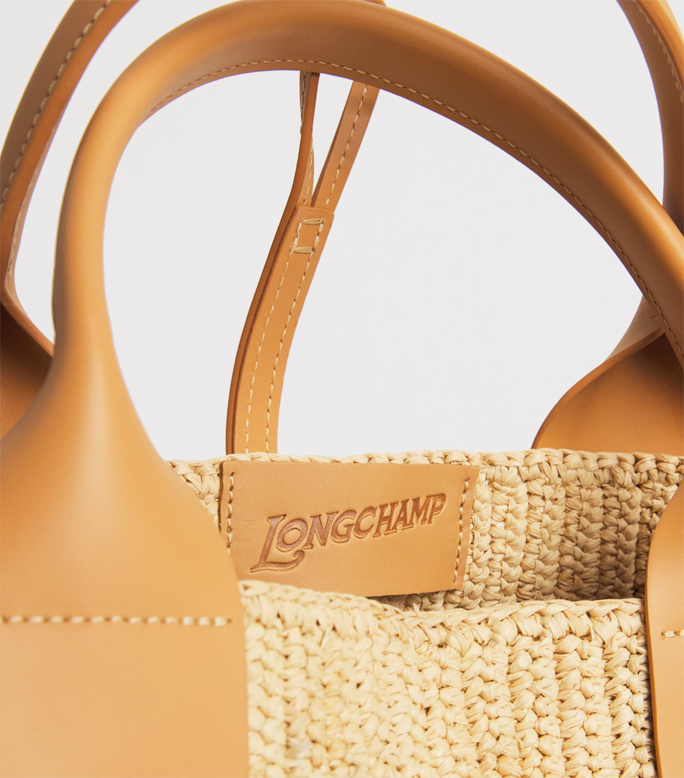 Longchamp Large Raffia Le Roseau Tote Bag Vegetal Image 5