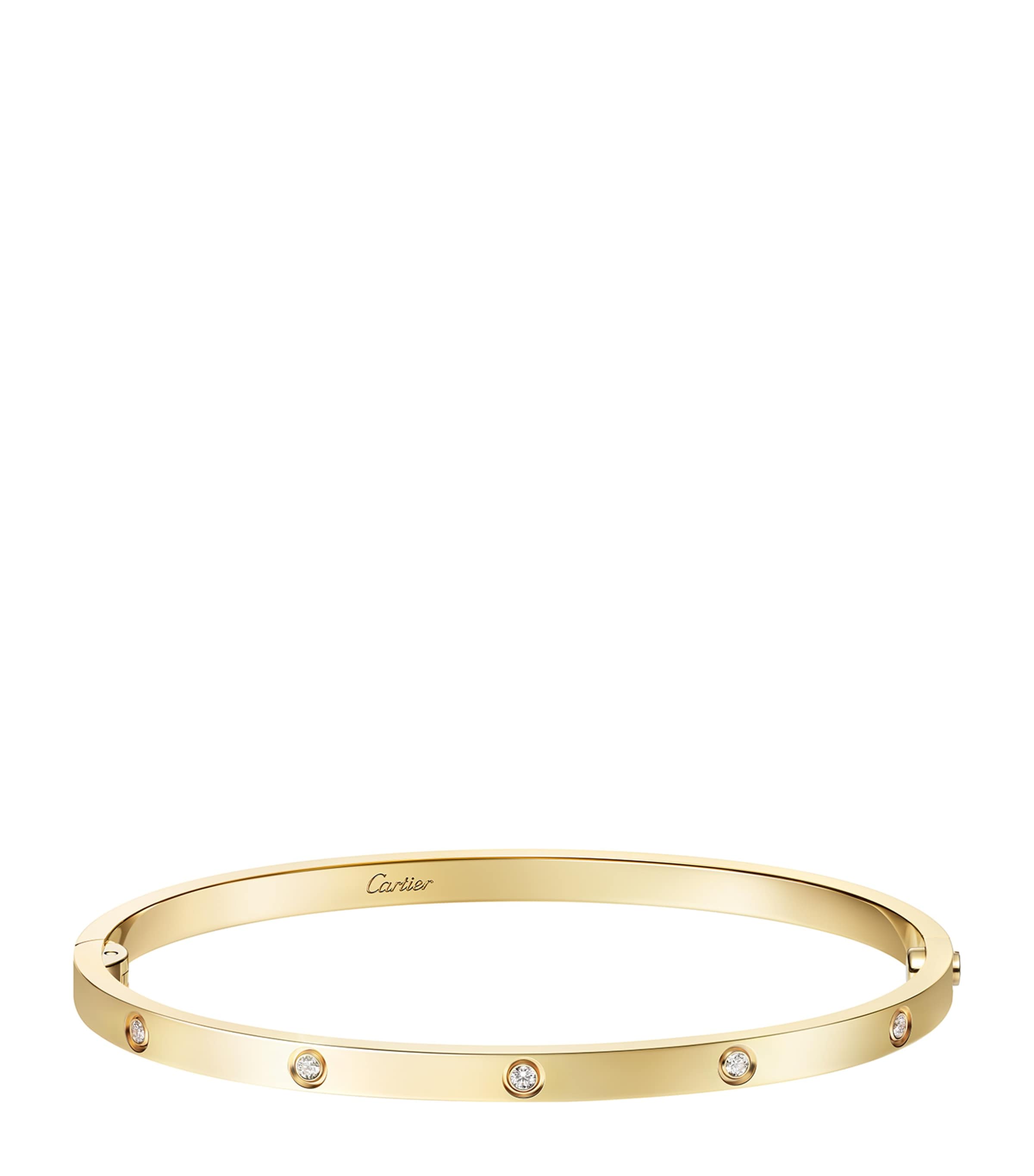 Small Yellow Gold and Diamond LOVE Bracelet YELLOW GOLD Image 1