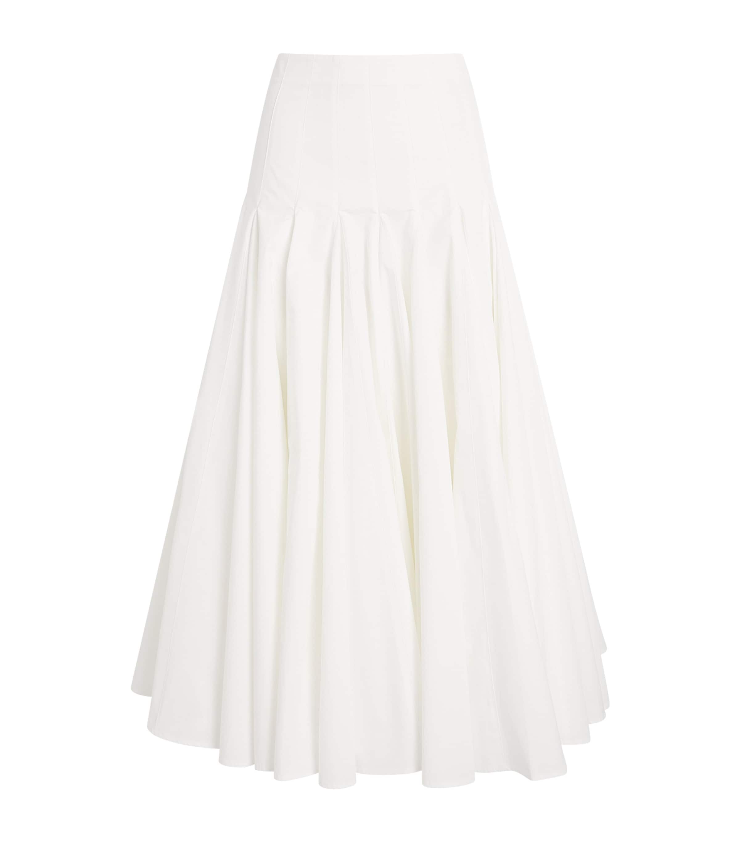 Jacquemus Cotton Triana Midi Skirt In White